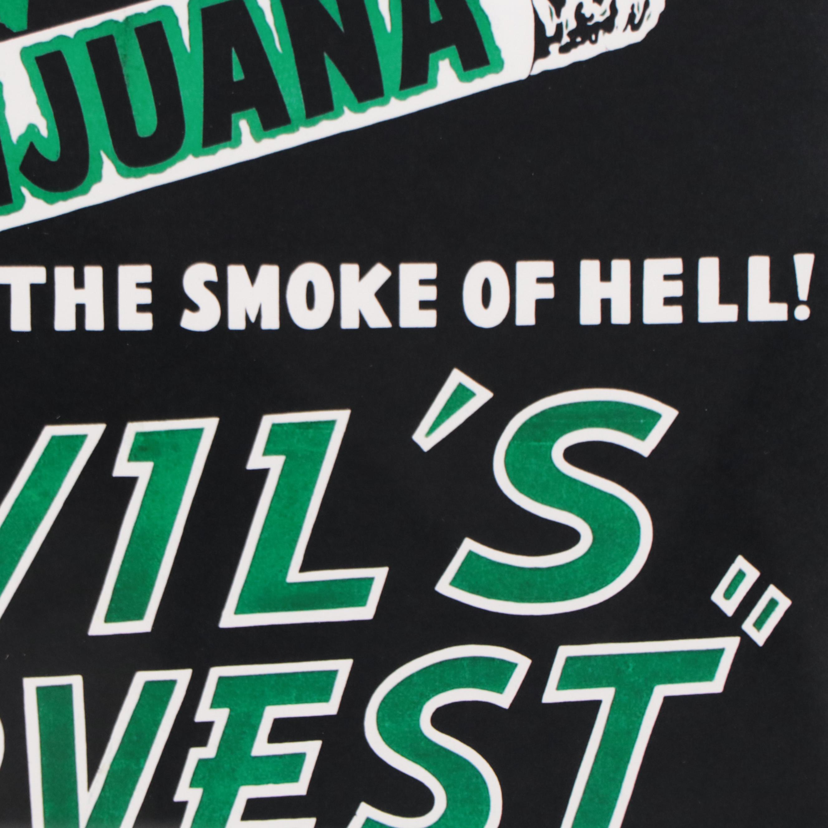 Offset Lithograph of Marijuana Propaganda Poster "Devil's Harvest"