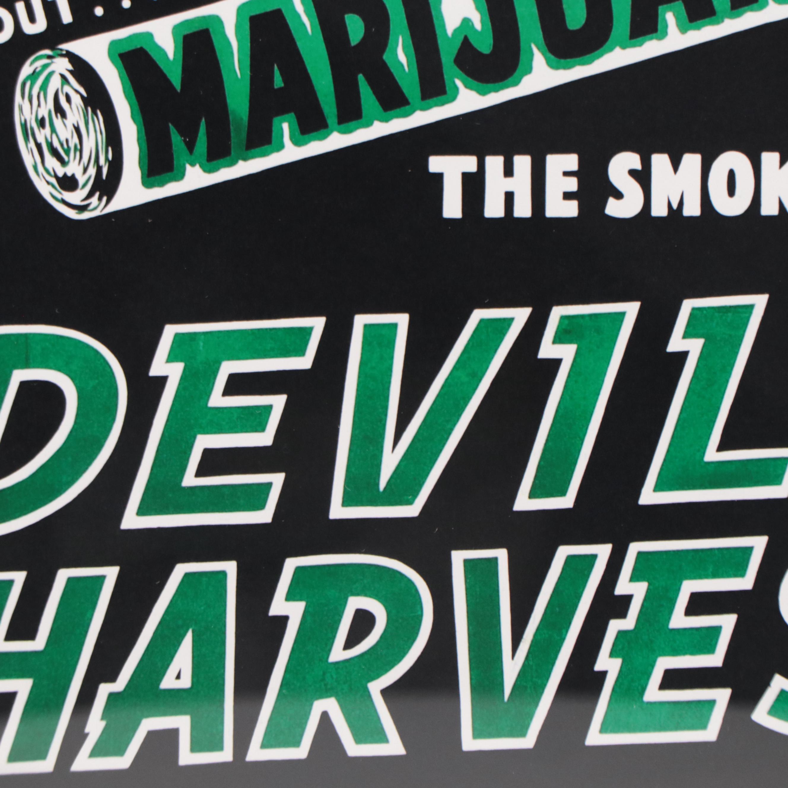 Offset Lithograph of Marijuana Propaganda Poster "Devil's Harvest"