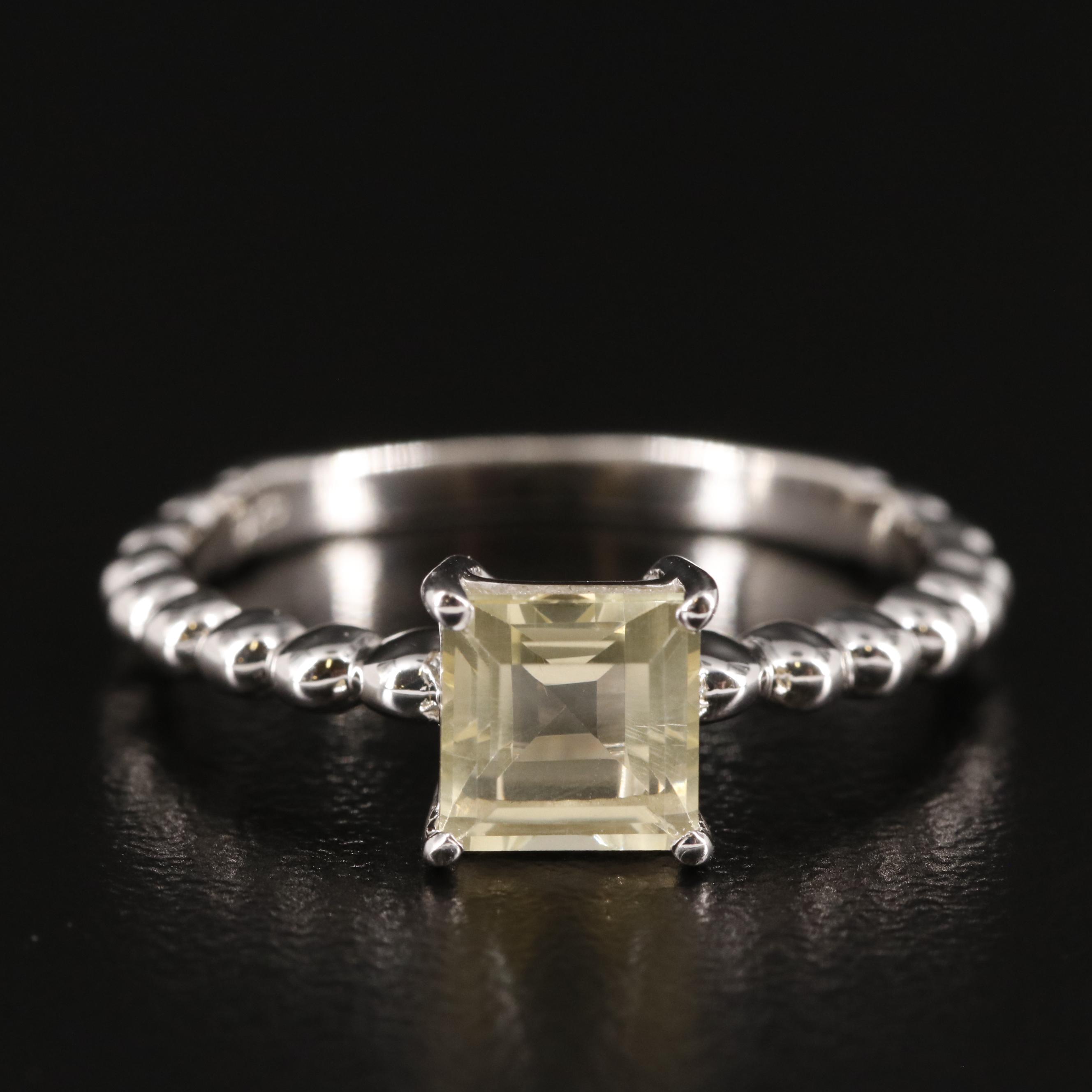 Sterling Citrine Ring