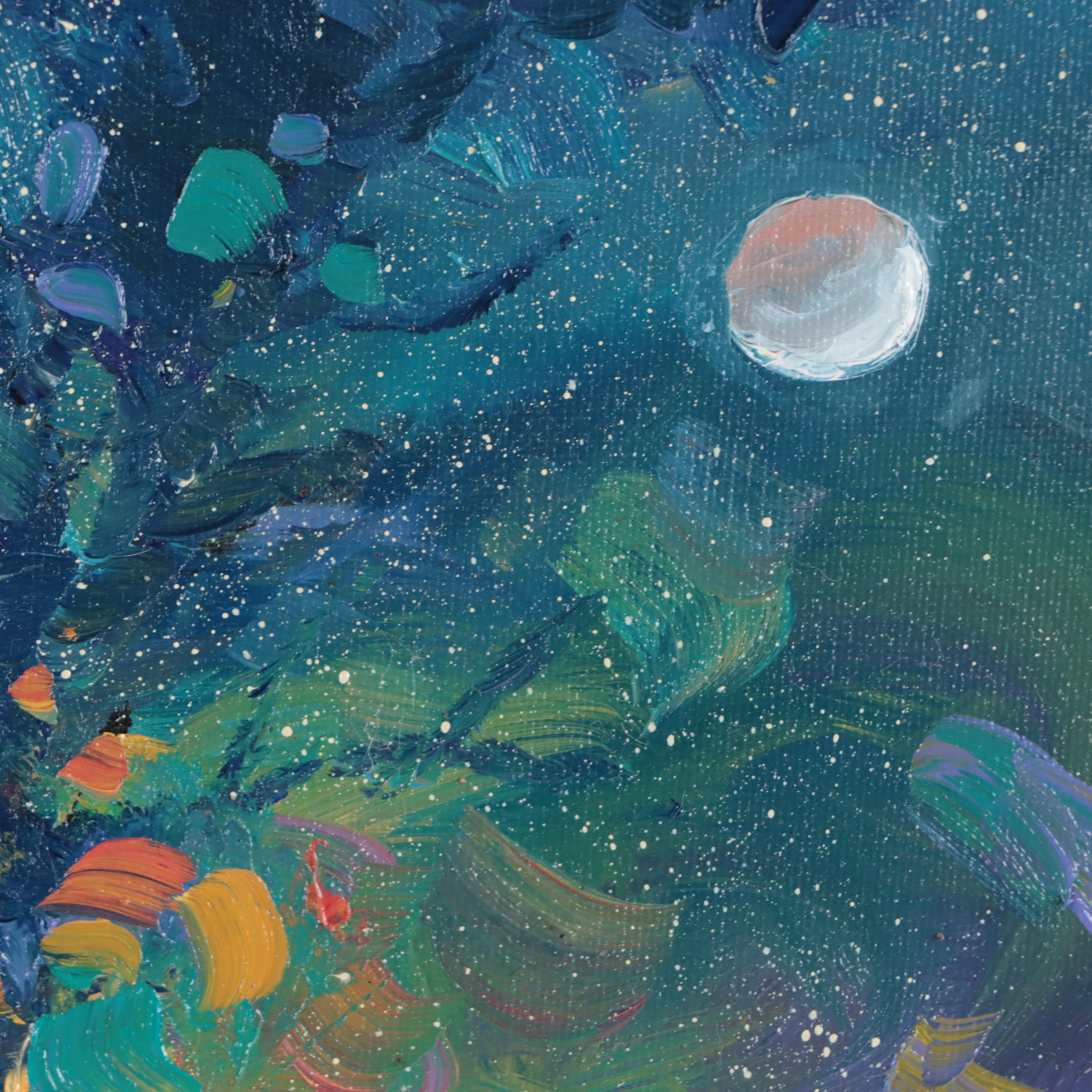 William Hawkins Nocturne Landscape Oil Painting, 2023