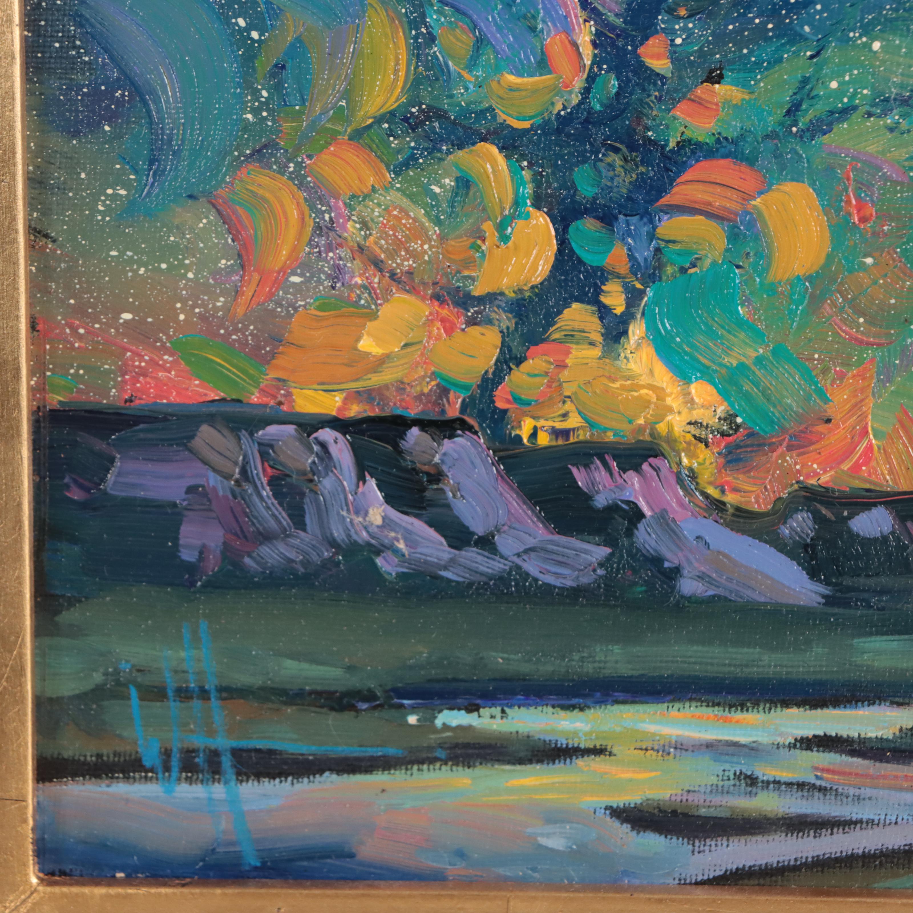 William Hawkins Nocturne Landscape Oil Painting, 2023