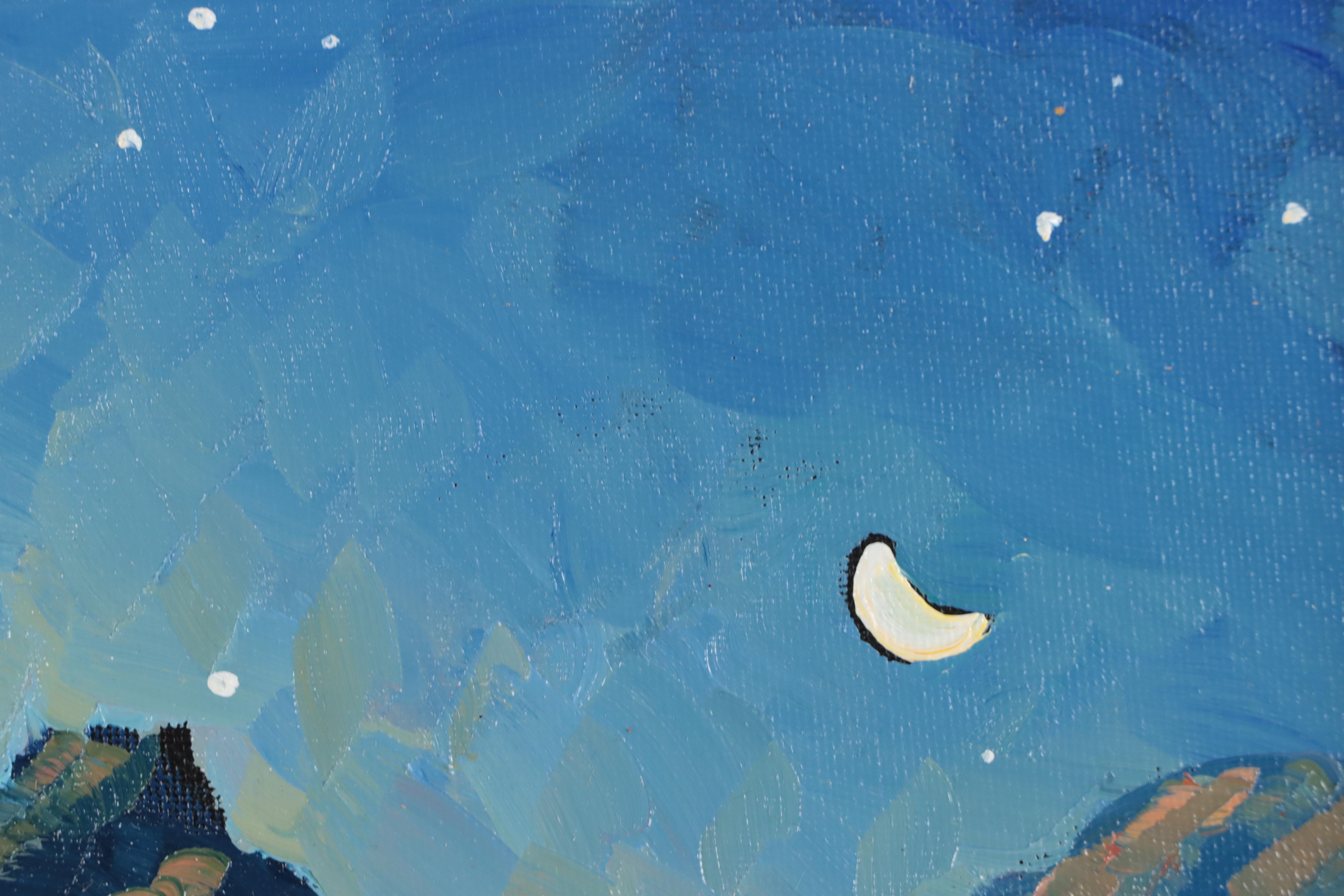 William Hawkins Nocturne Landscape Oil Painting, 2023