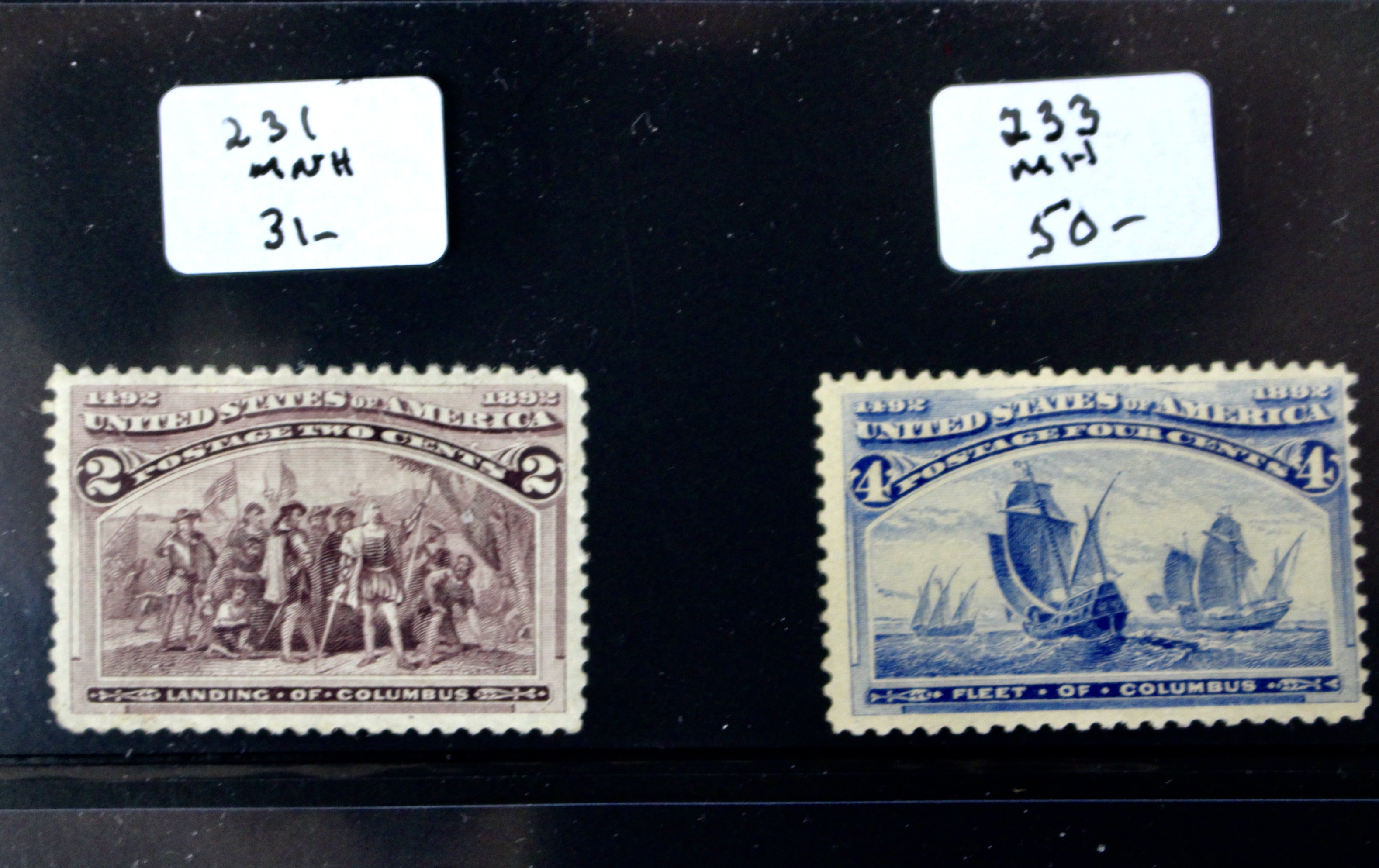 Sixteen Mint Condition Early U.S. Postage Stamps