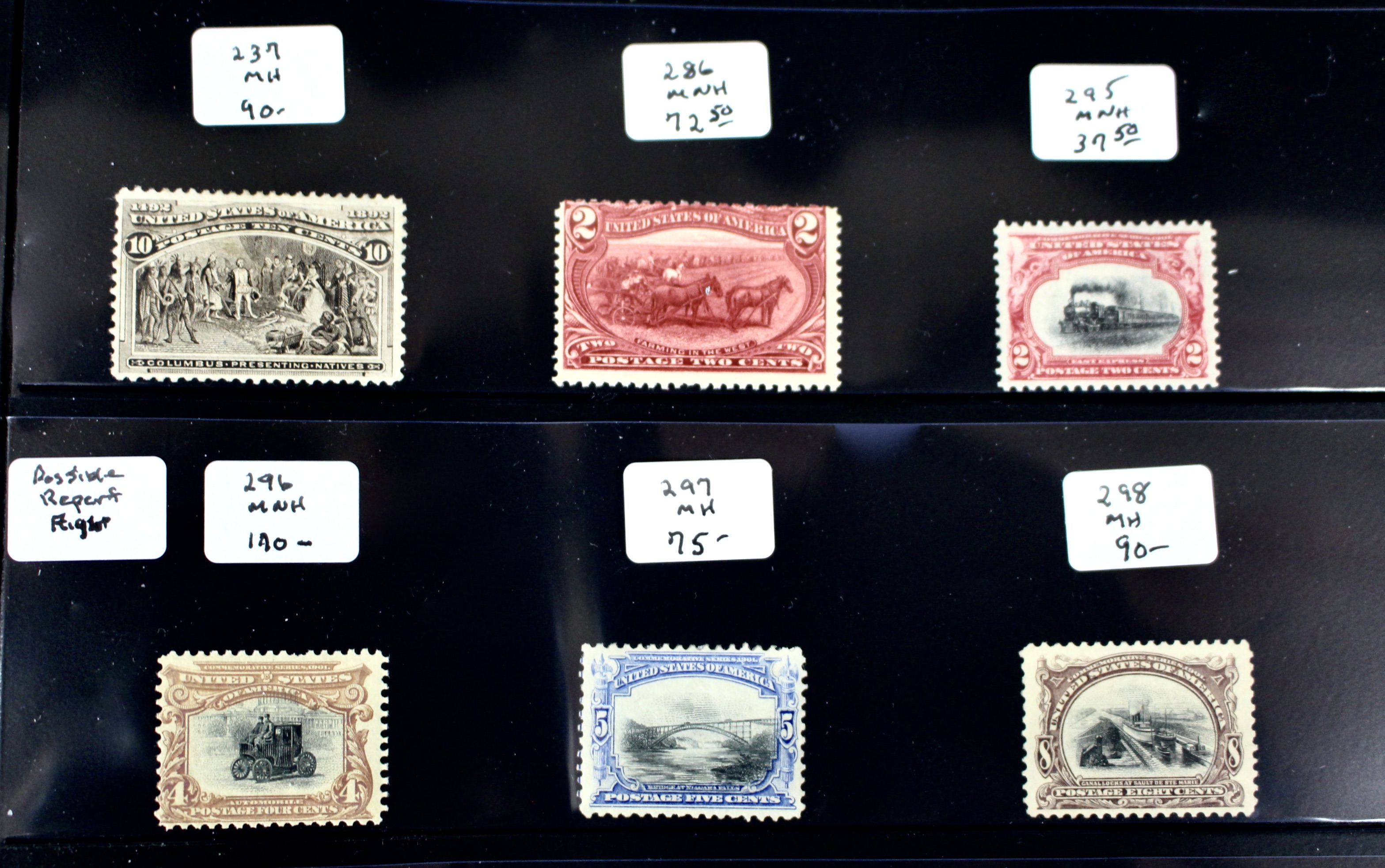 Sixteen Mint Condition Early U.S. Postage Stamps