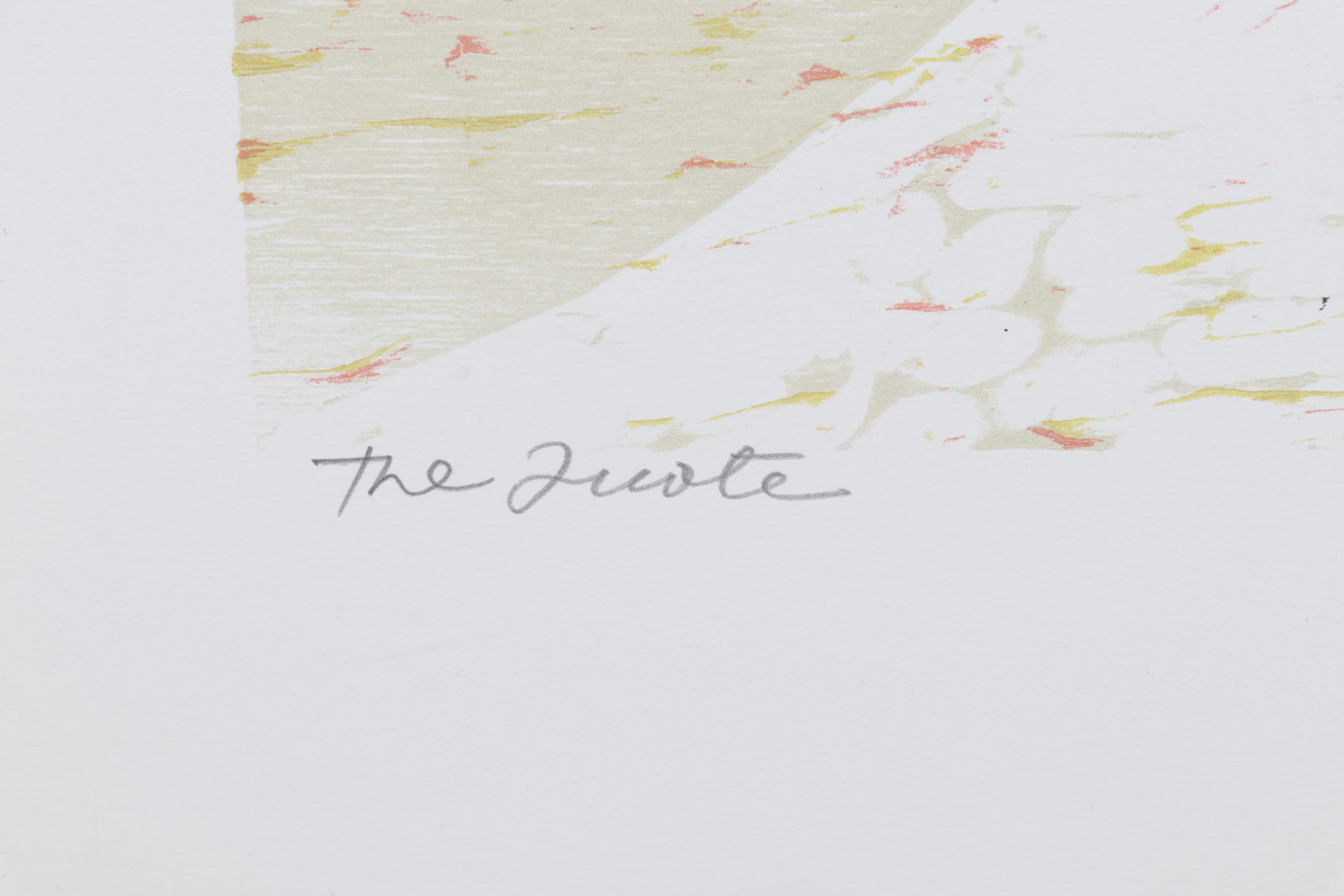 Sidney Chafetz Mishima Yukio Woodcut "The Quote," 1987