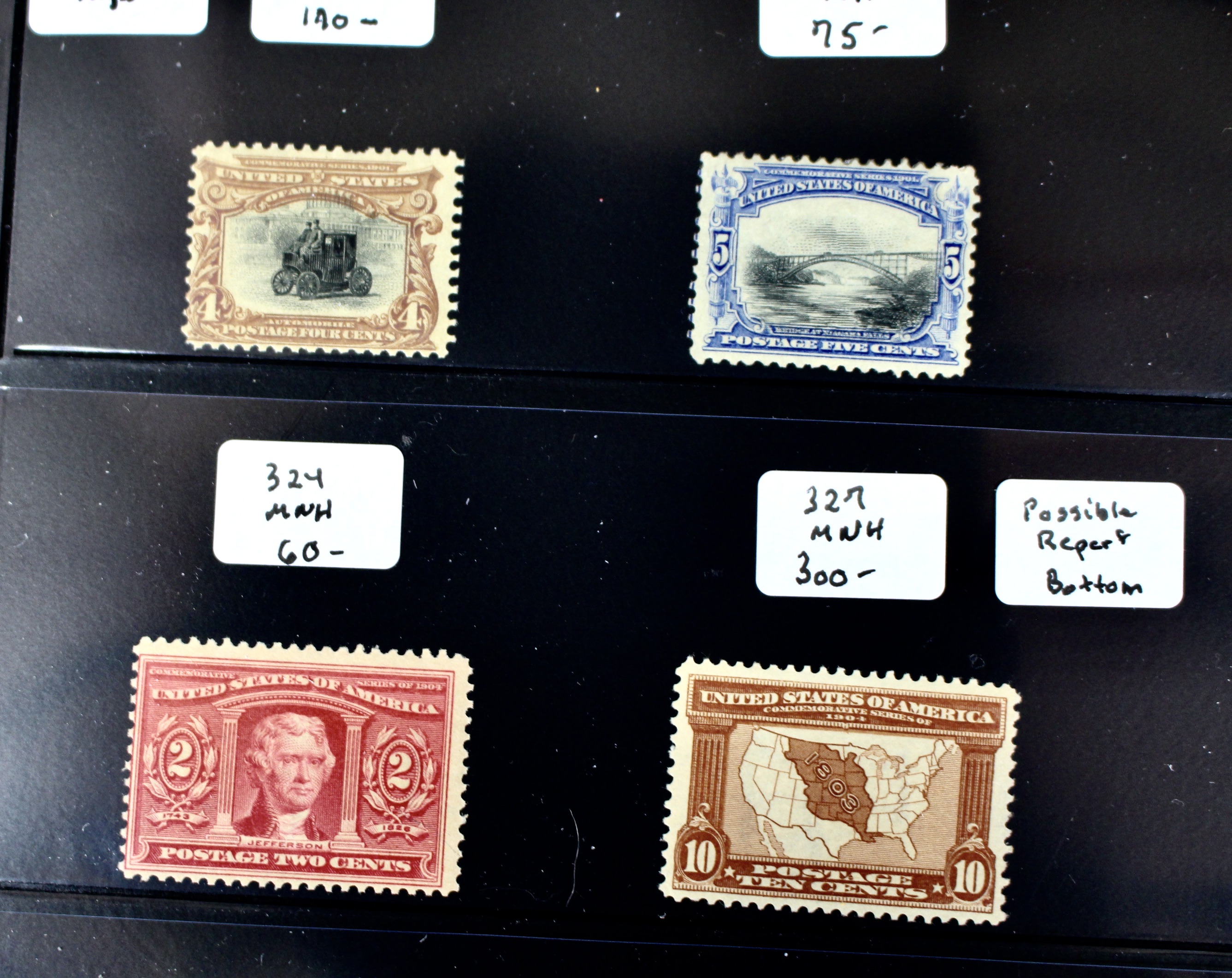 Sixteen Mint Condition Early U.S. Postage Stamps