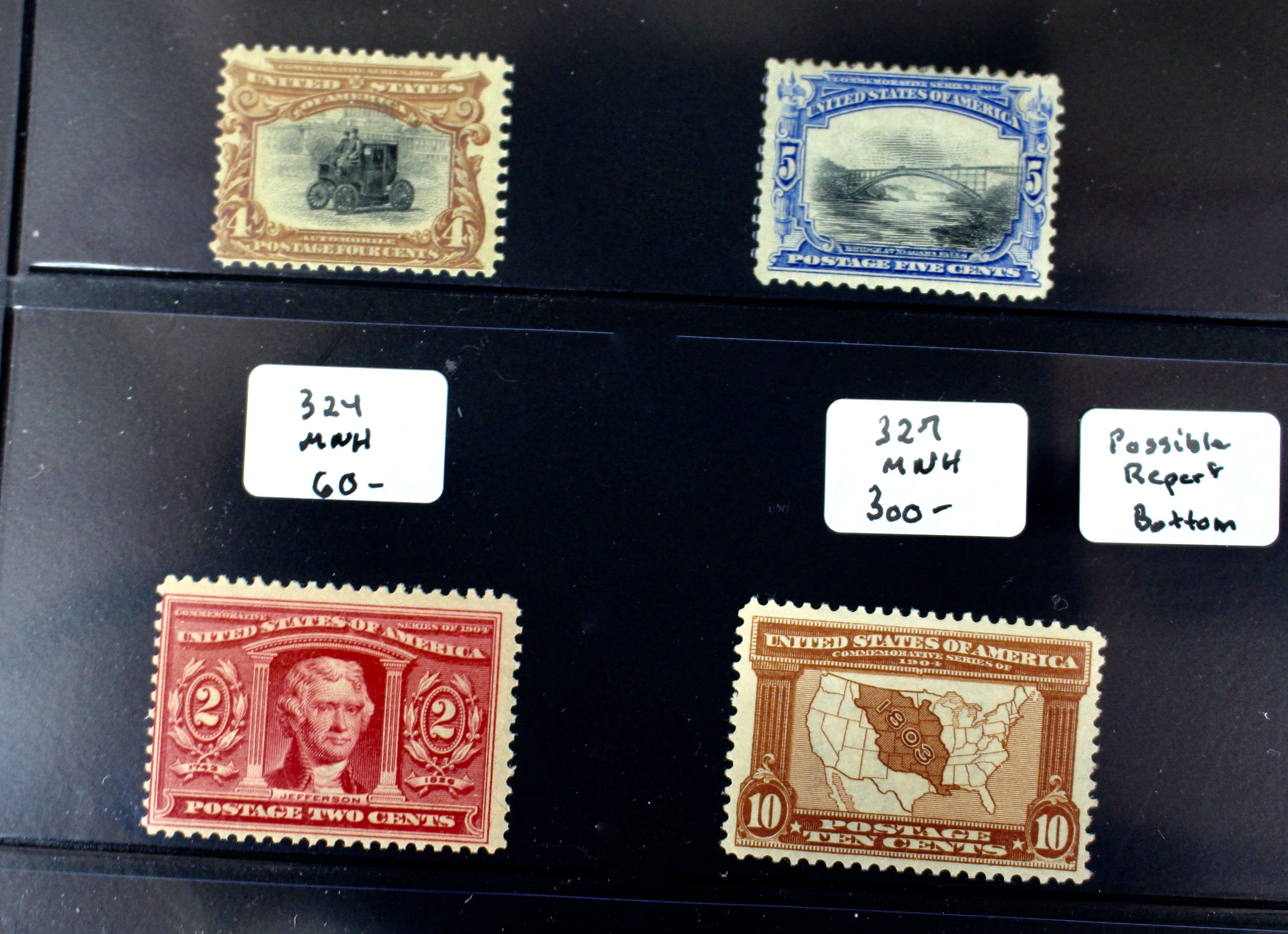 Sixteen Mint Condition Early U.S. Postage Stamps