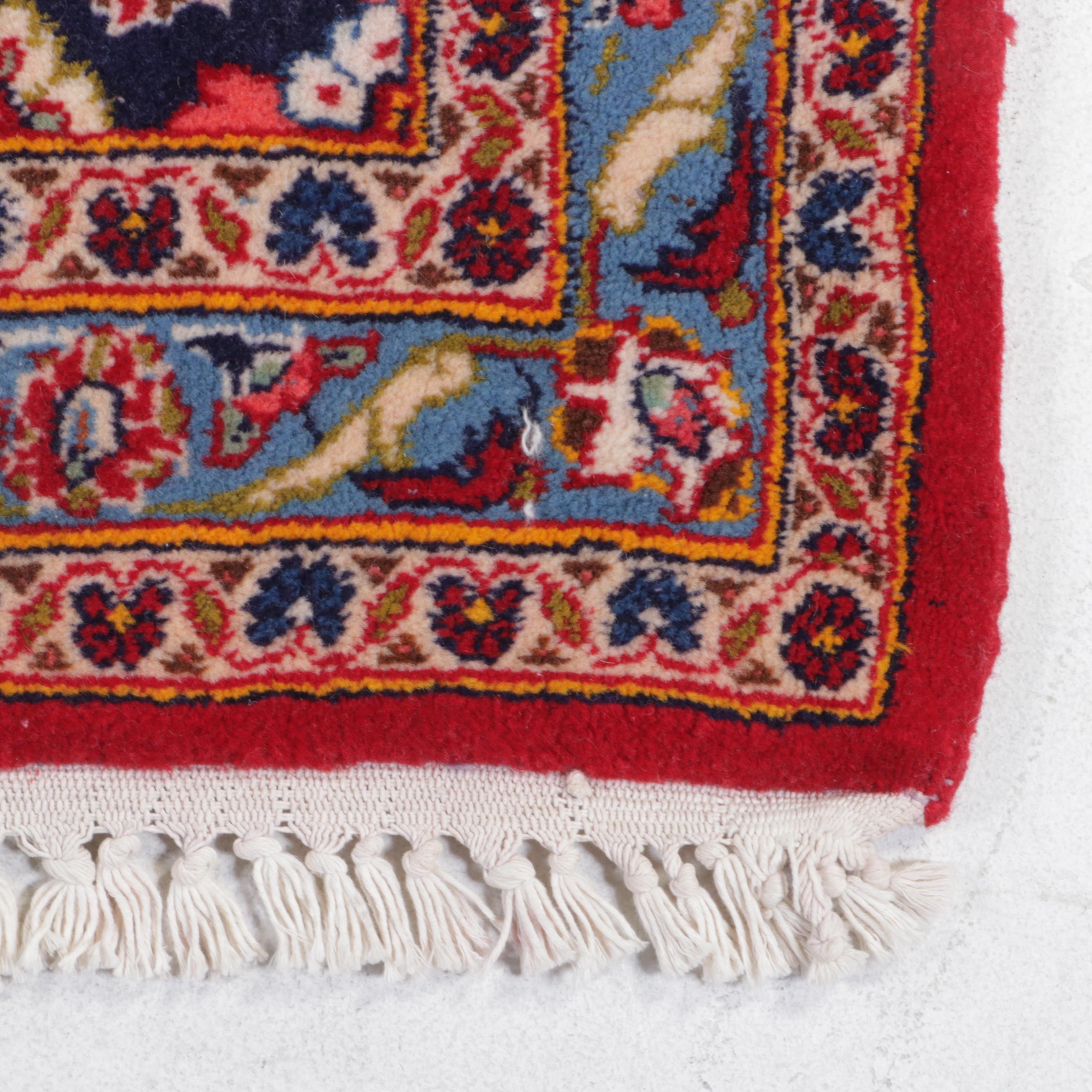 9'8 x 16'4 Hand-Knotted Persian Kashan Room Sized Rug