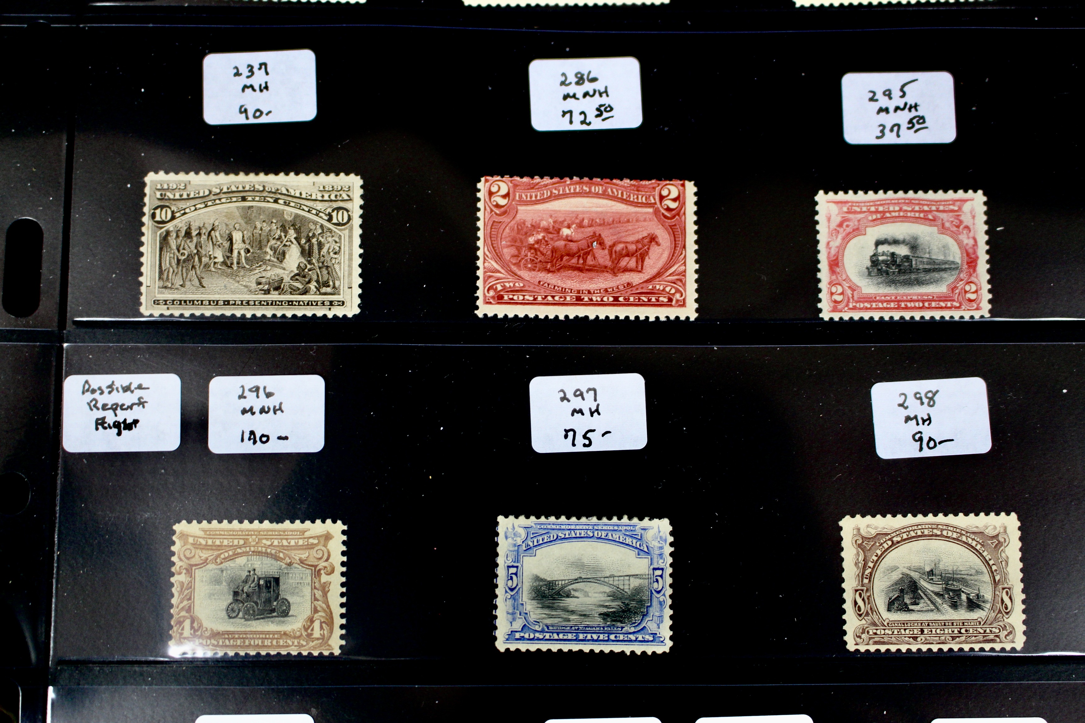 Sixteen Mint Condition Early U.S. Postage Stamps