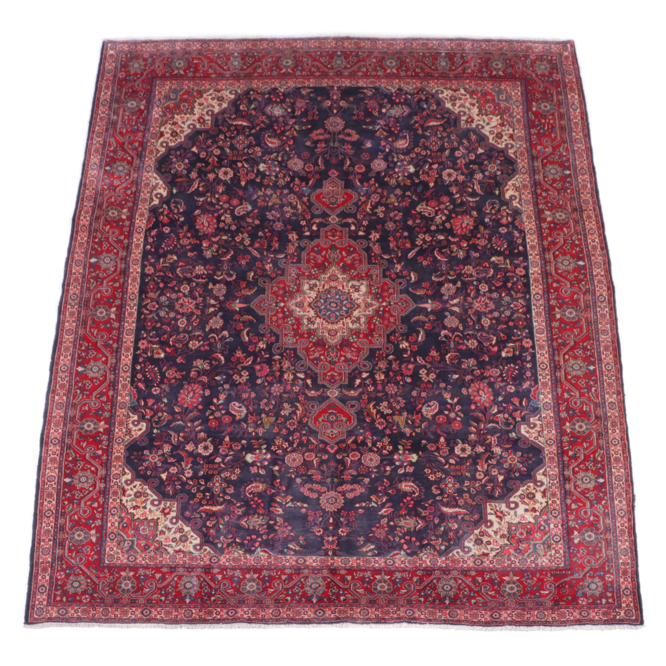 10'3 x 14'10 Hand-Knotted Persian Kashan Area Rug