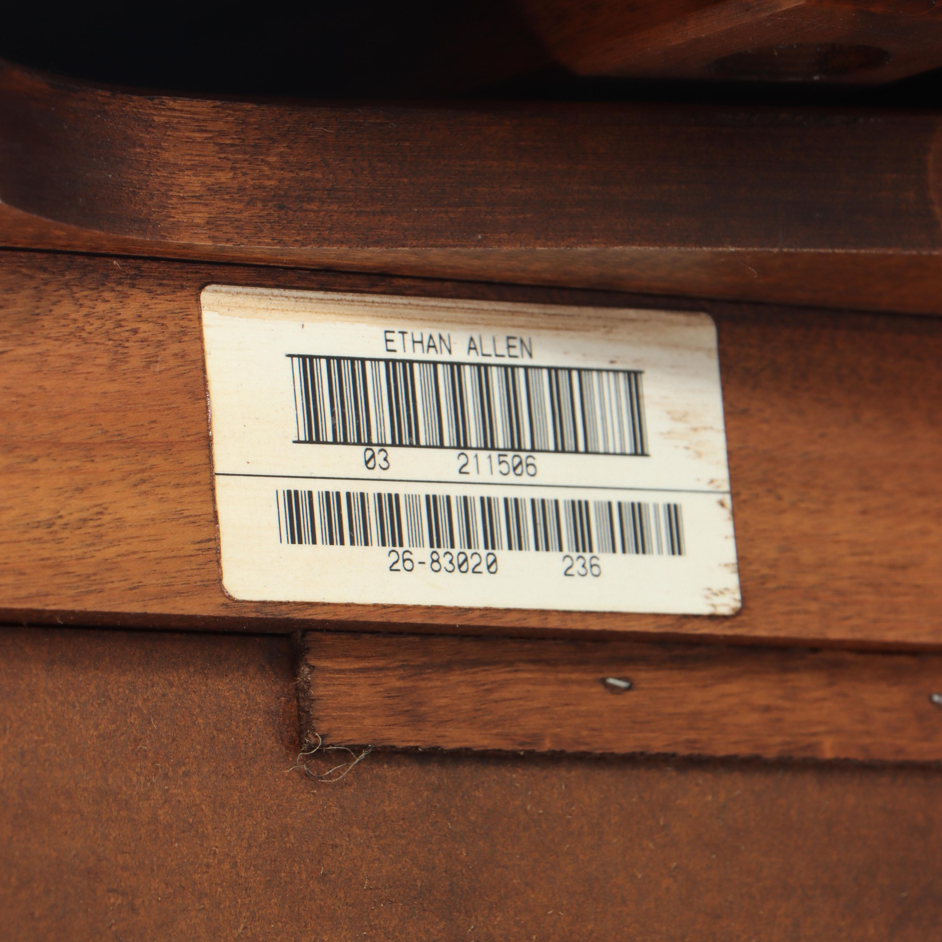 Ethan Allen "Country French Collection" Drop Leaf Fruitwood-Stained Side Tables