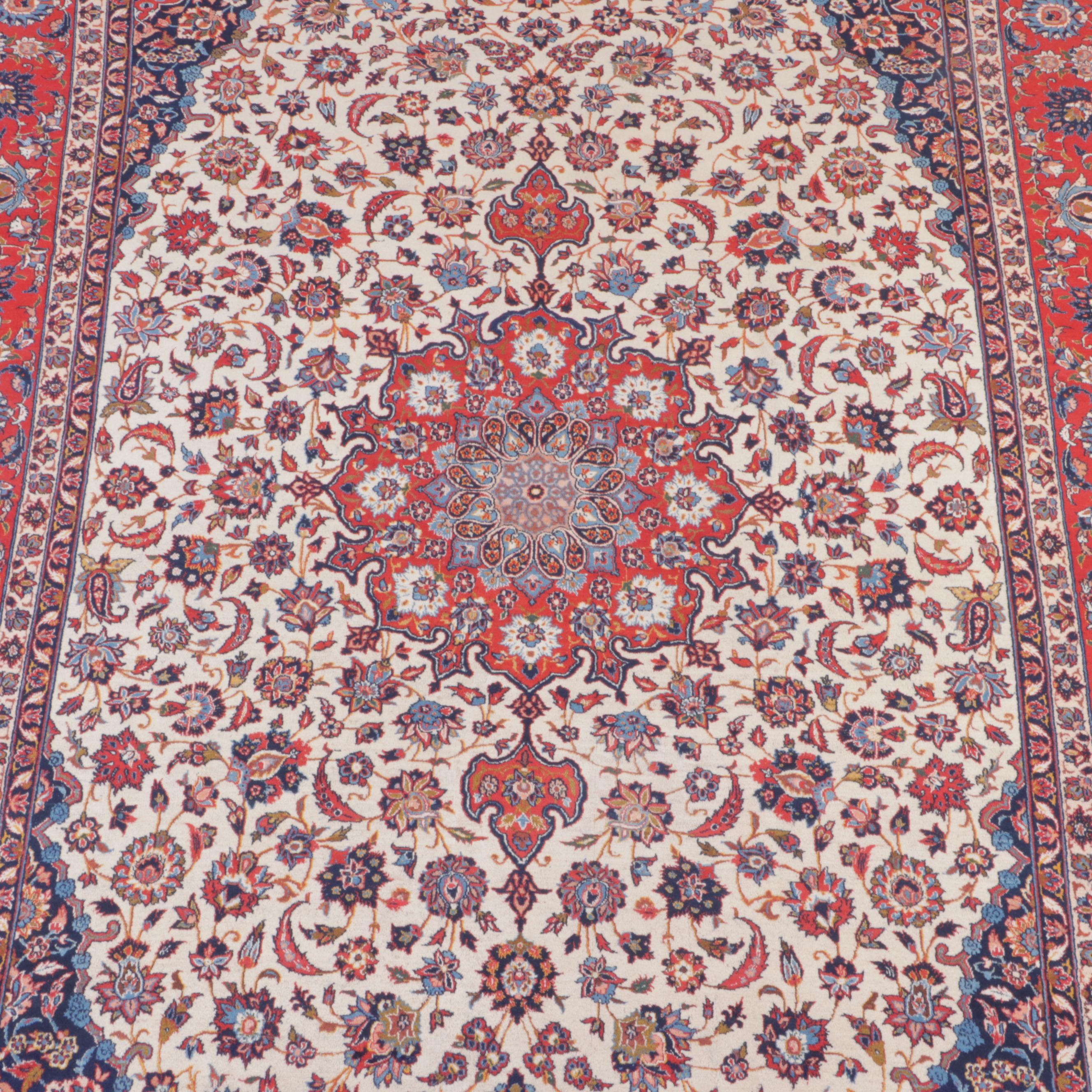 9'7 x 15'7 Hand-Knotted Persian Masshad Room Sized Rug