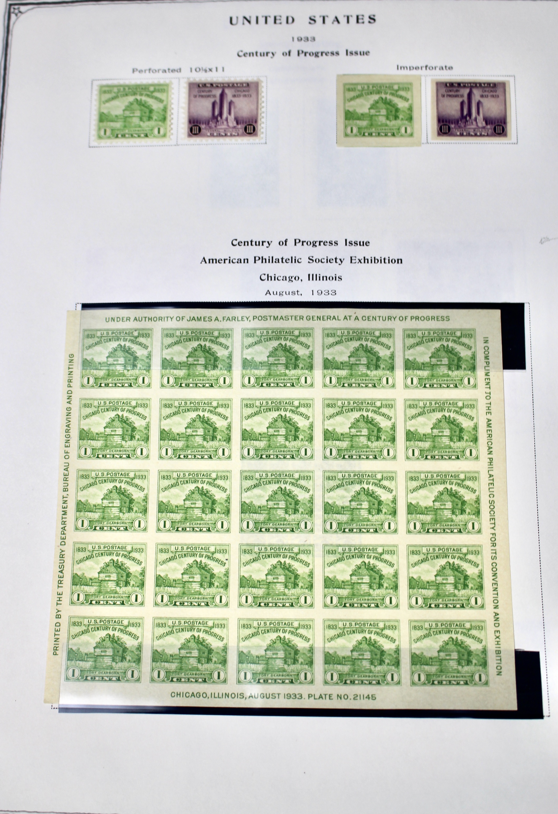 U.S. Farley Postage Stamp Collection