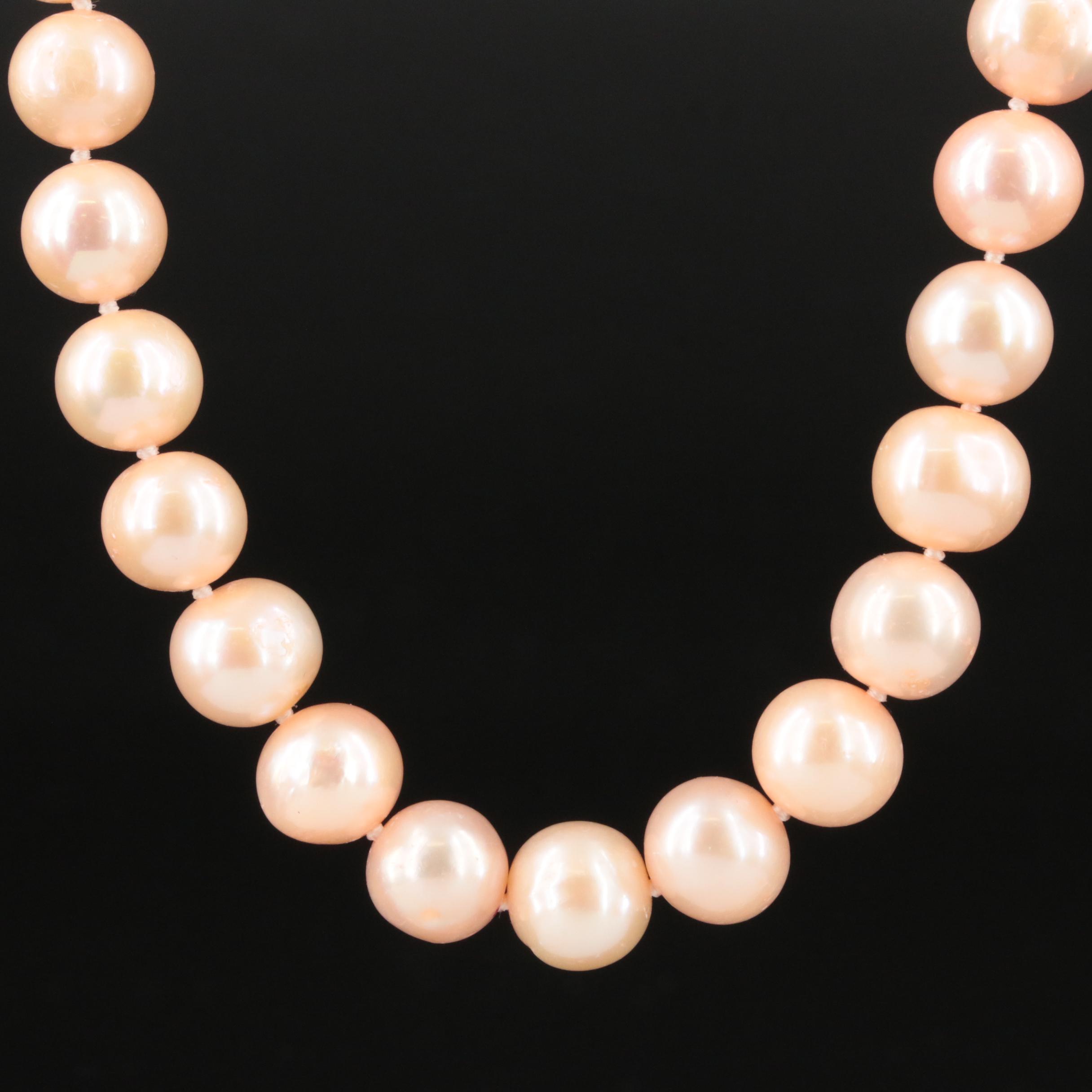 Opera Length Pearl Necklace with 14K Clasp