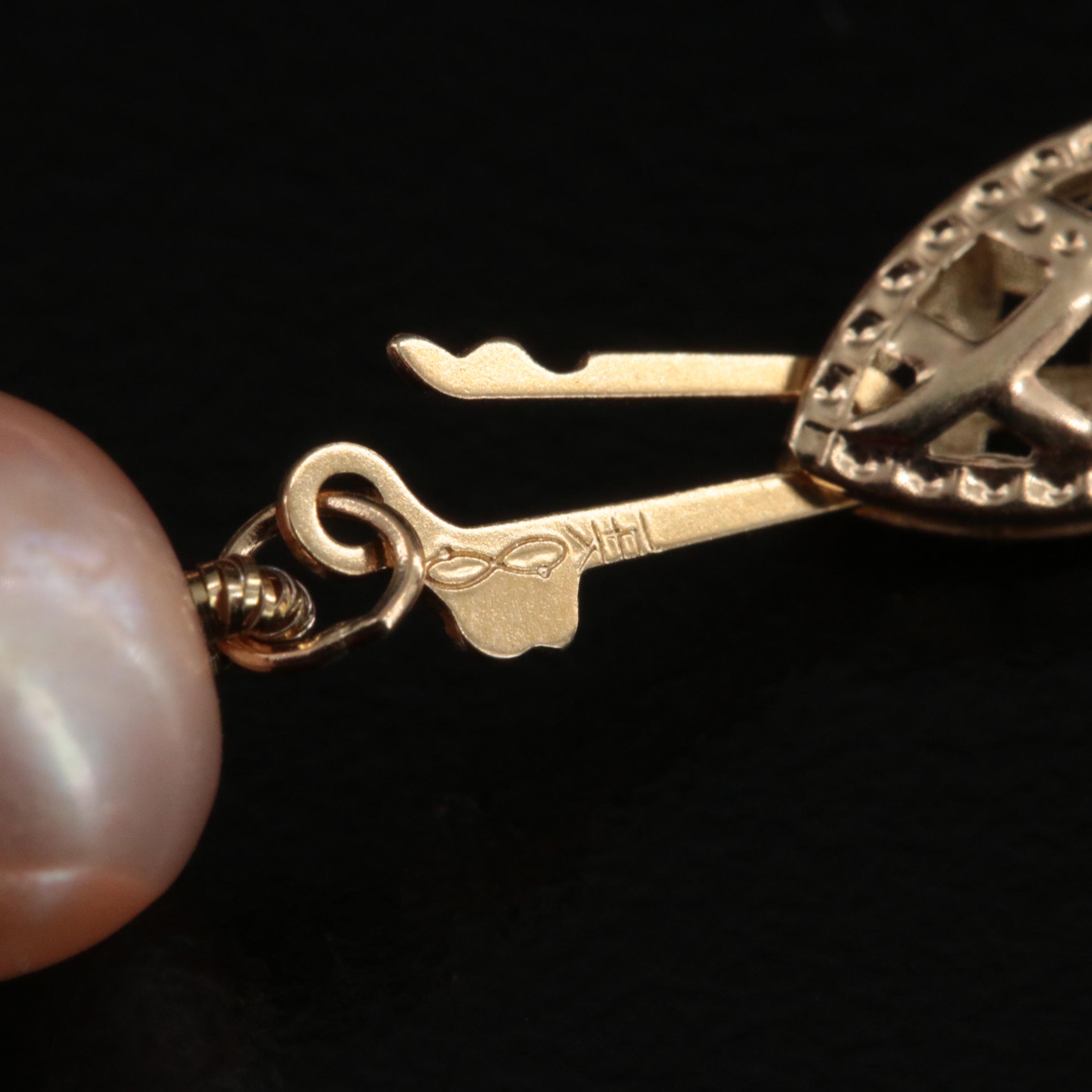 Opera Length Pearl Necklace with 14K Clasp