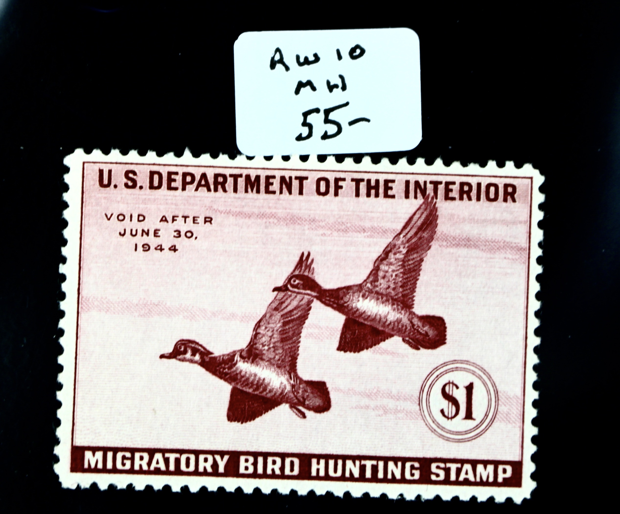 Early Group of Mint Condition U.S. Duck Stamps, 1943-1949