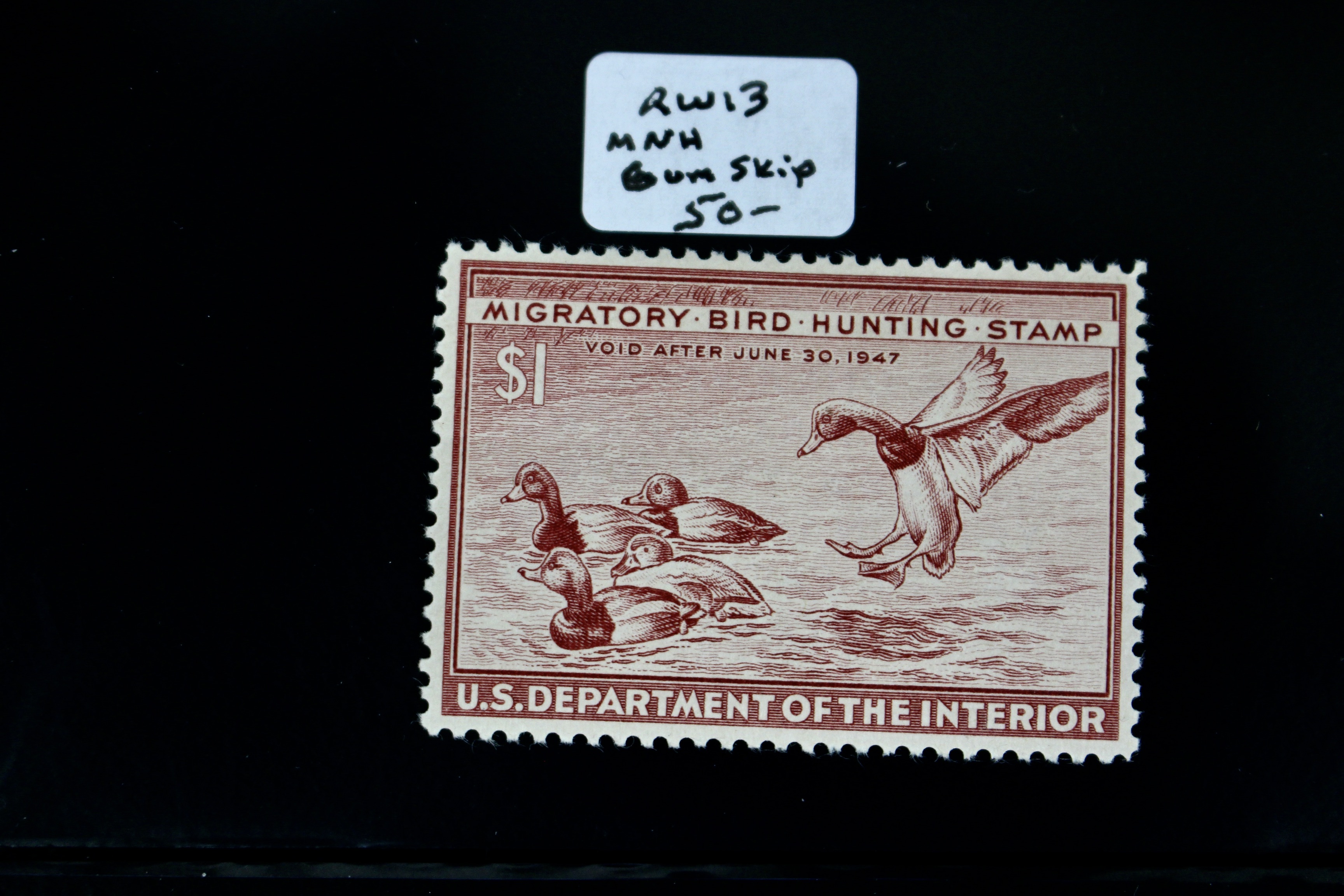 Early Group of Mint Condition U.S. Duck Stamps, 1943-1949