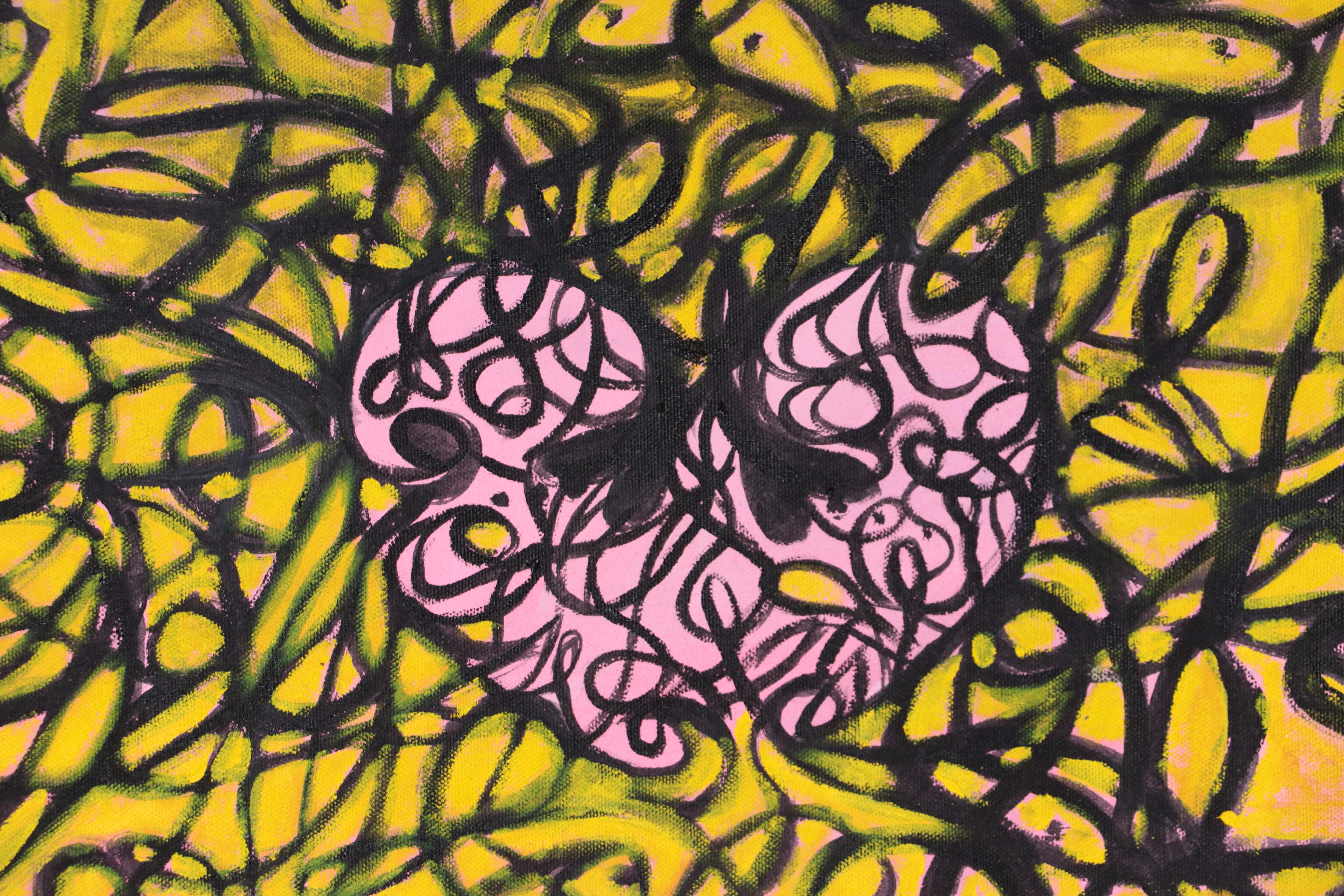 Osmel Almora Miró Non-objective Oil Painting of Heart, 2023