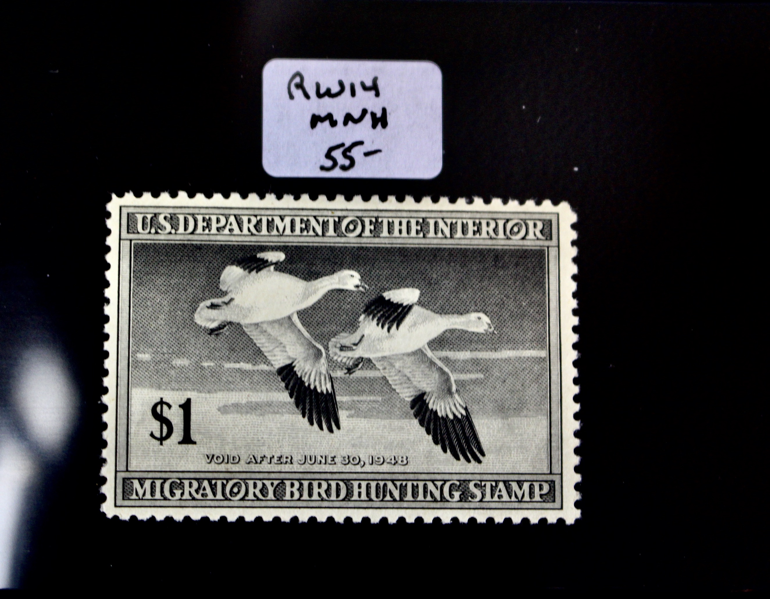 Early Group of Mint Condition U.S. Duck Stamps, 1943-1949