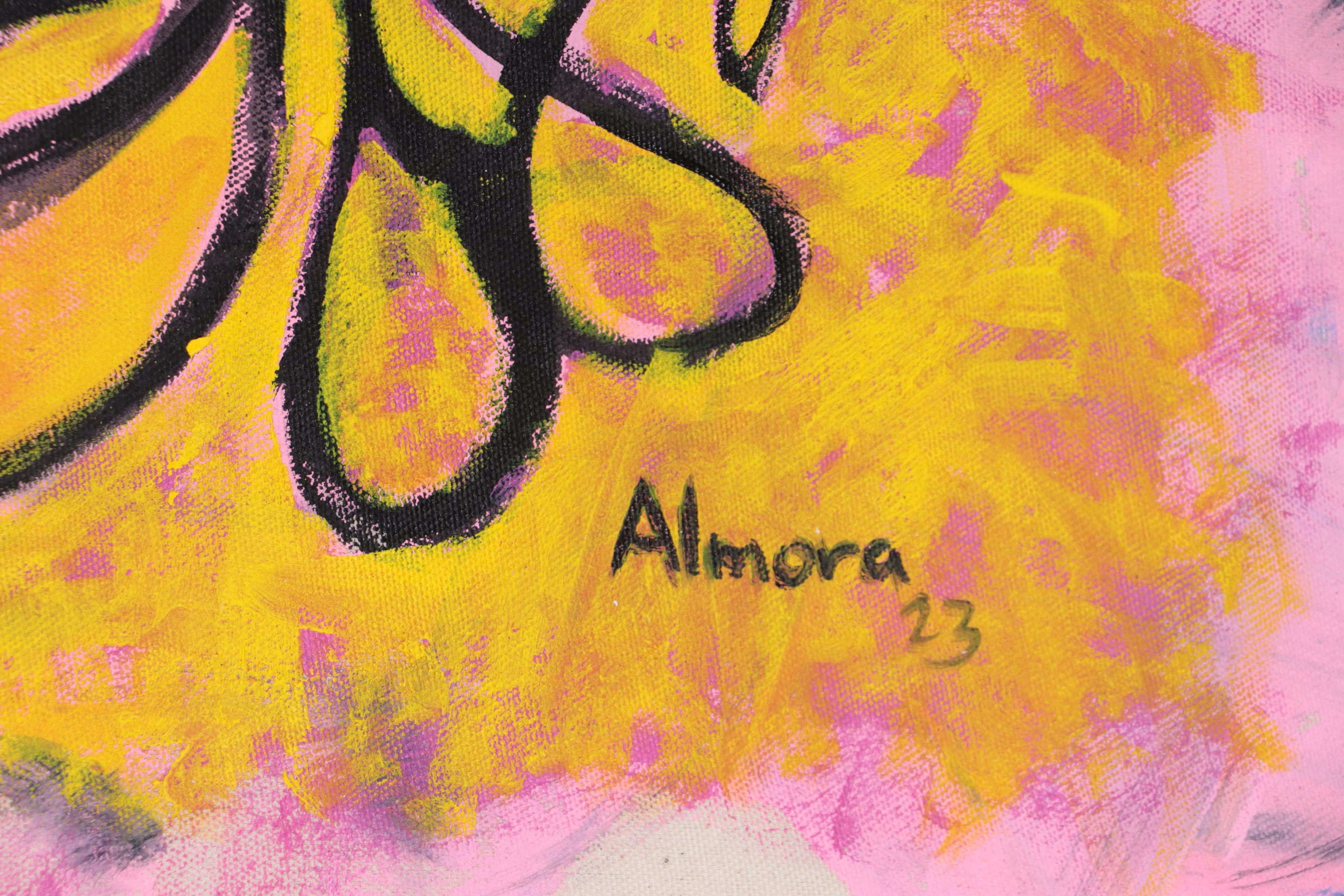 Osmel Almora Miró Non-objective Oil Painting of Heart, 2023