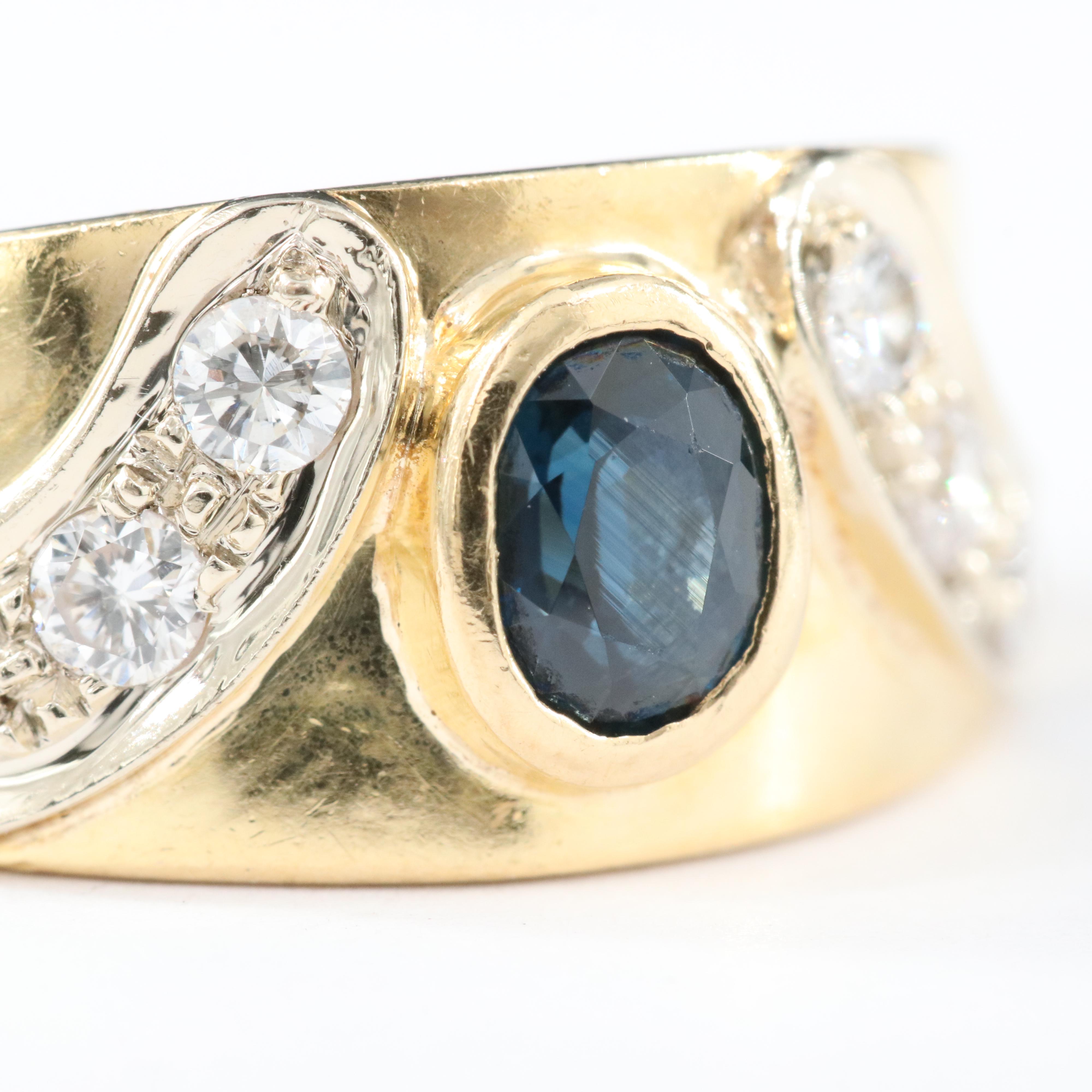 18K Sapphire and Diamond Ring