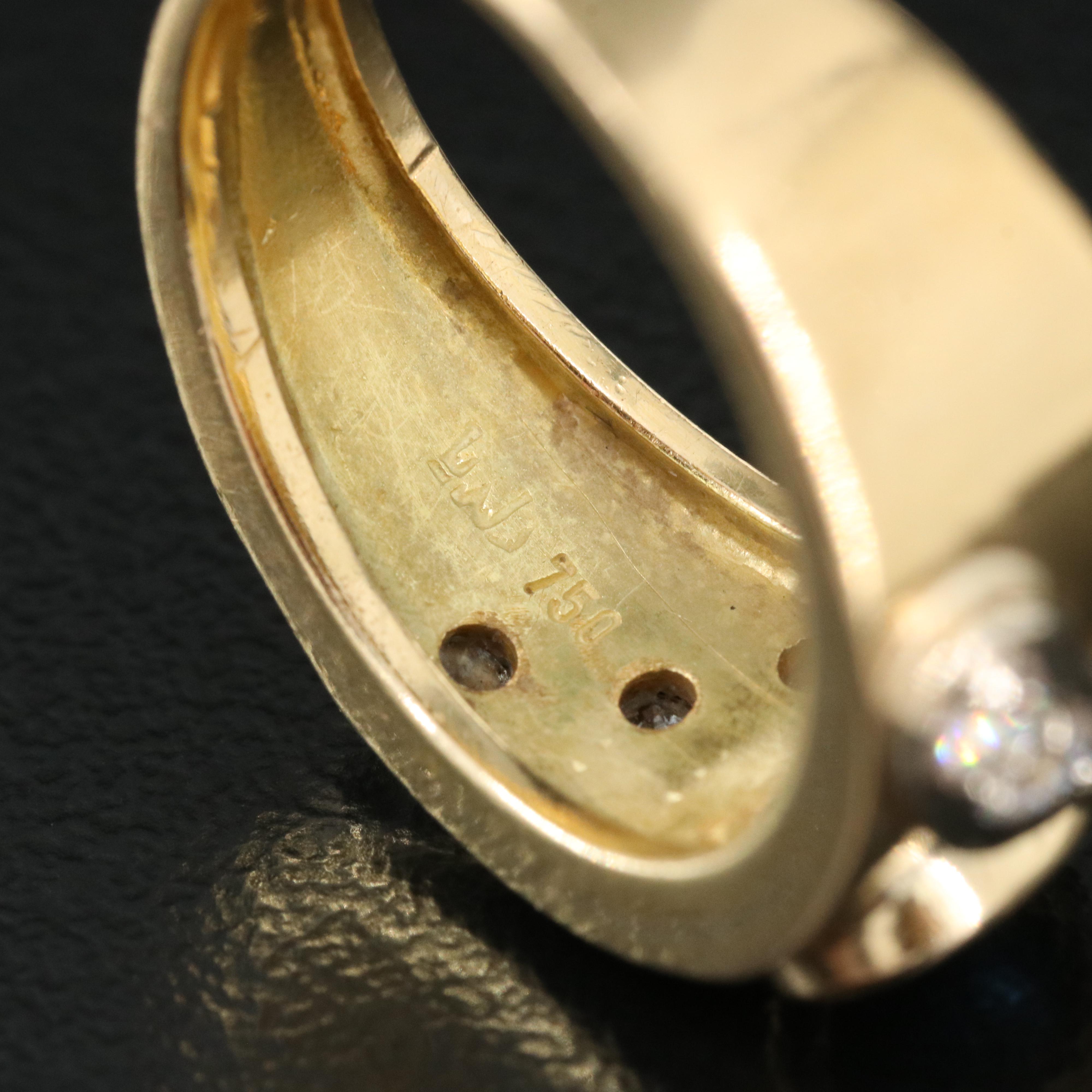 18K Sapphire and Diamond Ring