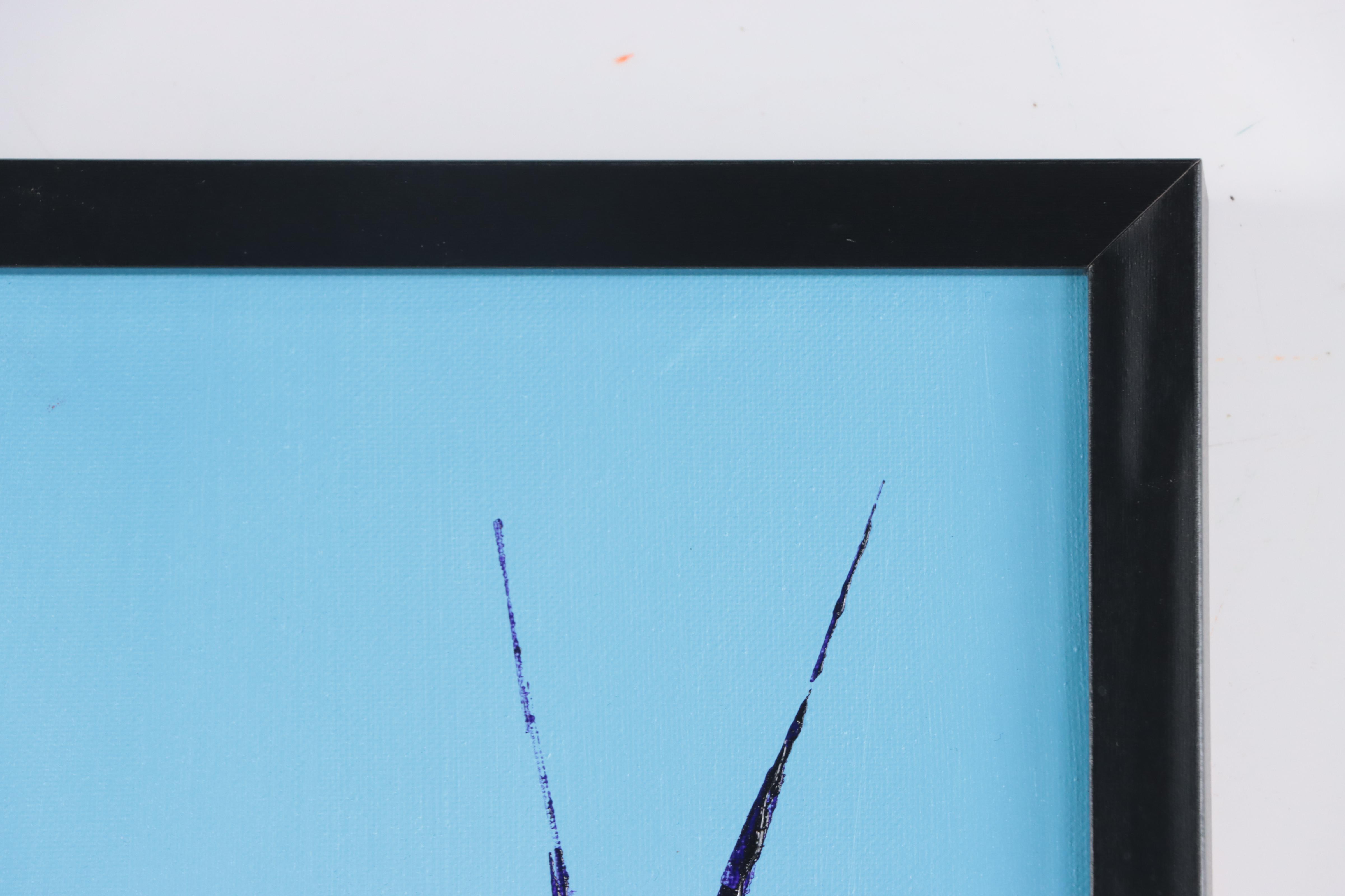 Sanna Abstract Acrylic Painting "Seeking Stillness," 21st Century