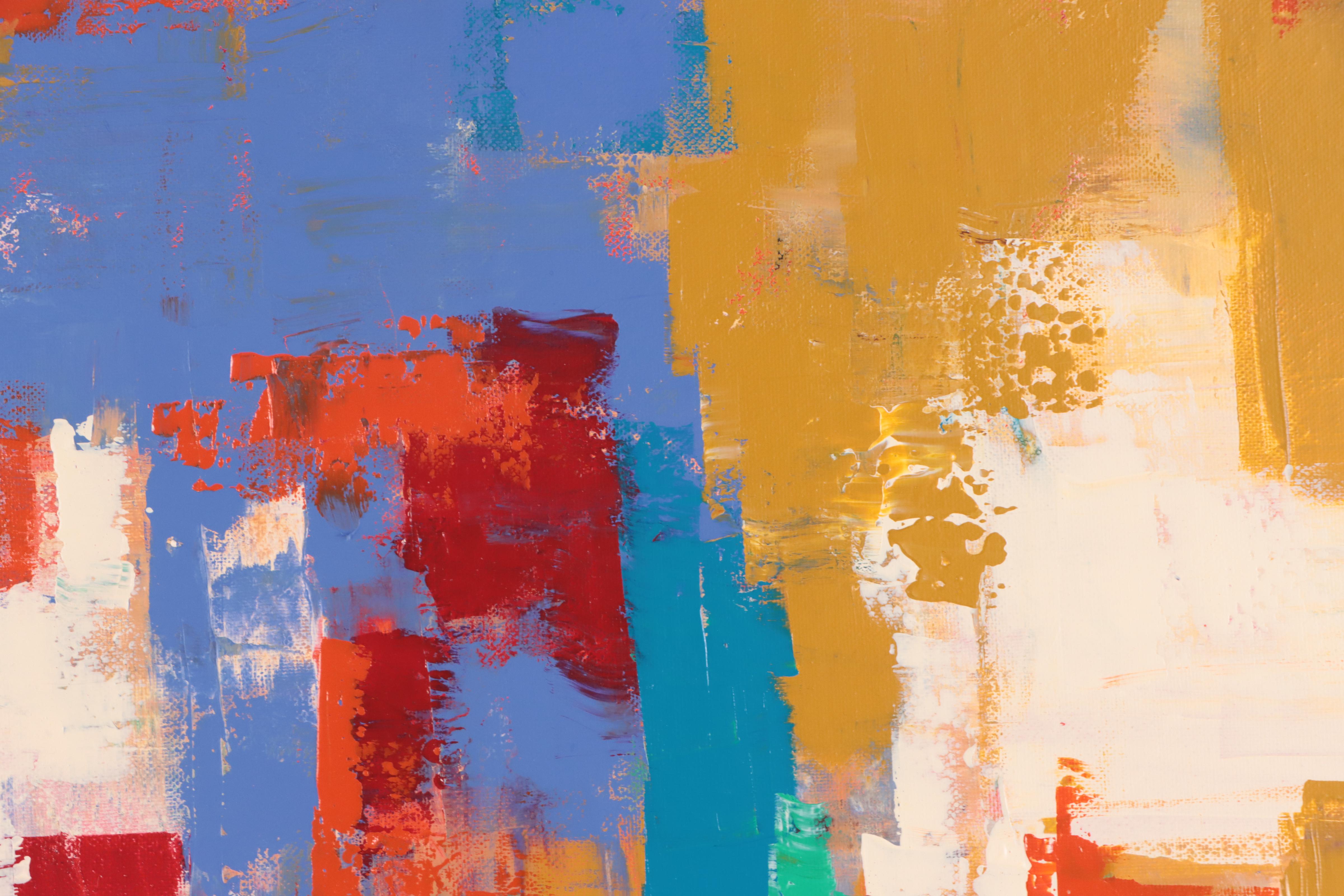 Sanna Abstract Acrylic Painting "Yearning for Quiet," 2023