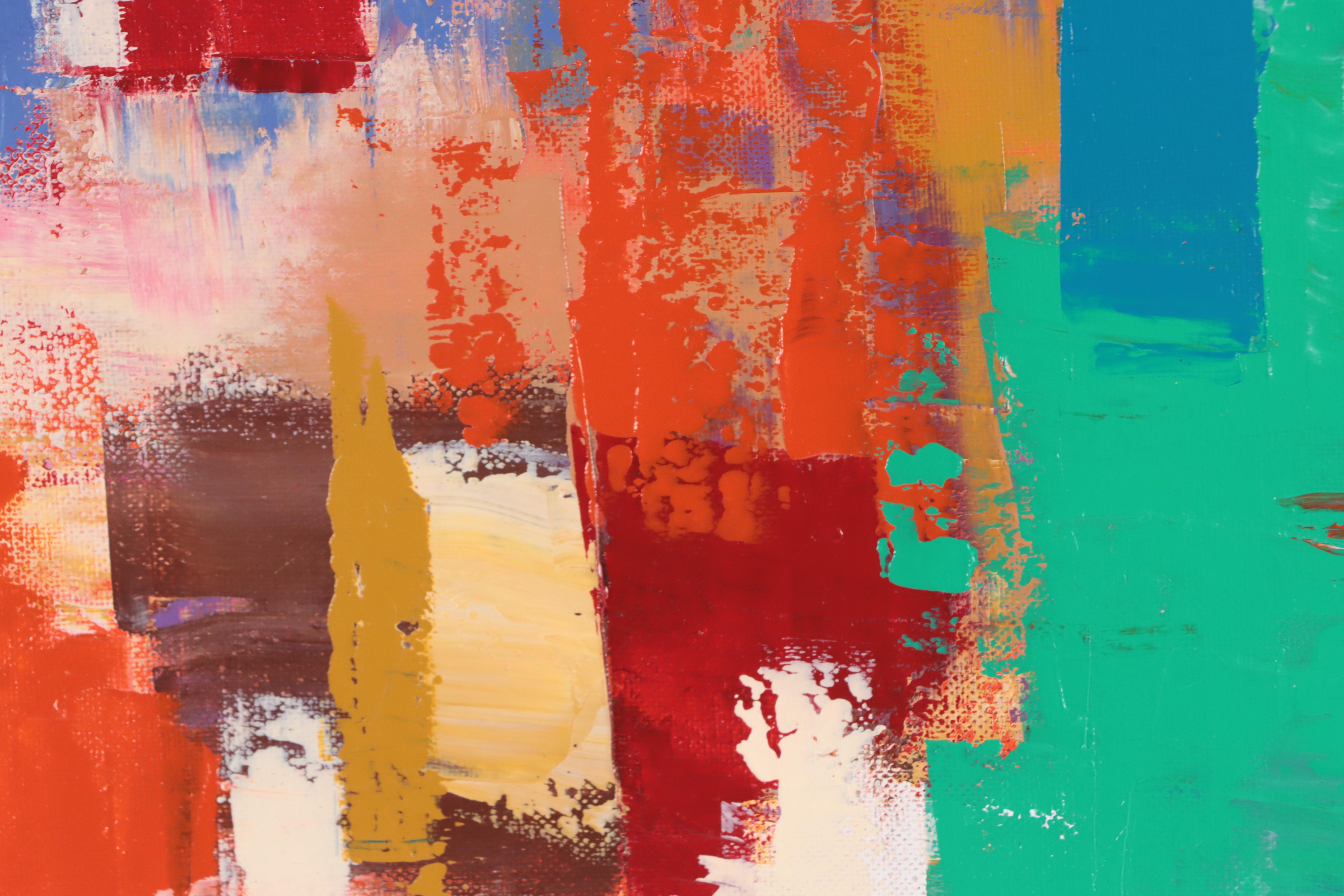 Sanna Abstract Acrylic Painting "Yearning for Quiet," 2023