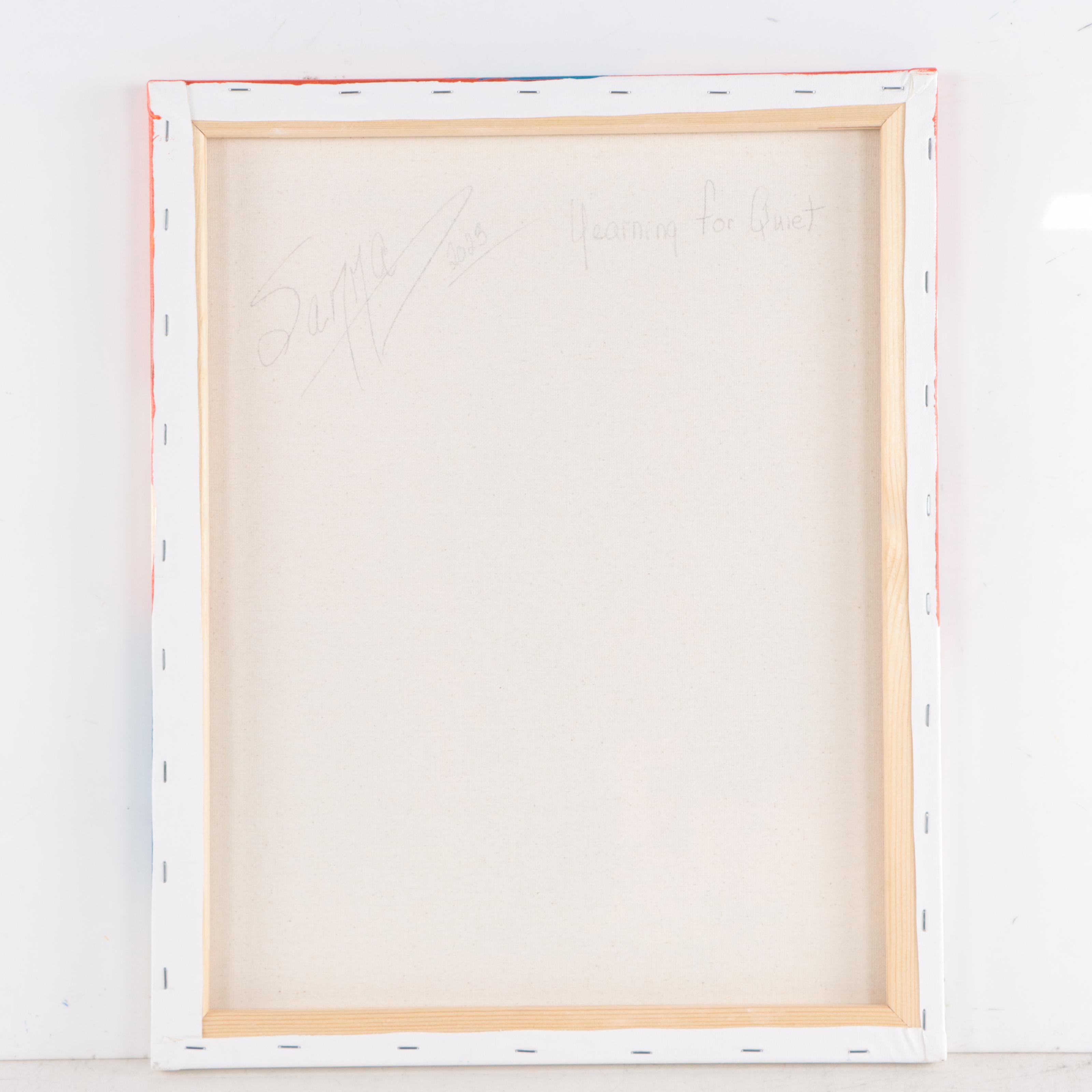 Sanna Abstract Acrylic Painting "Yearning for Quiet," 2023