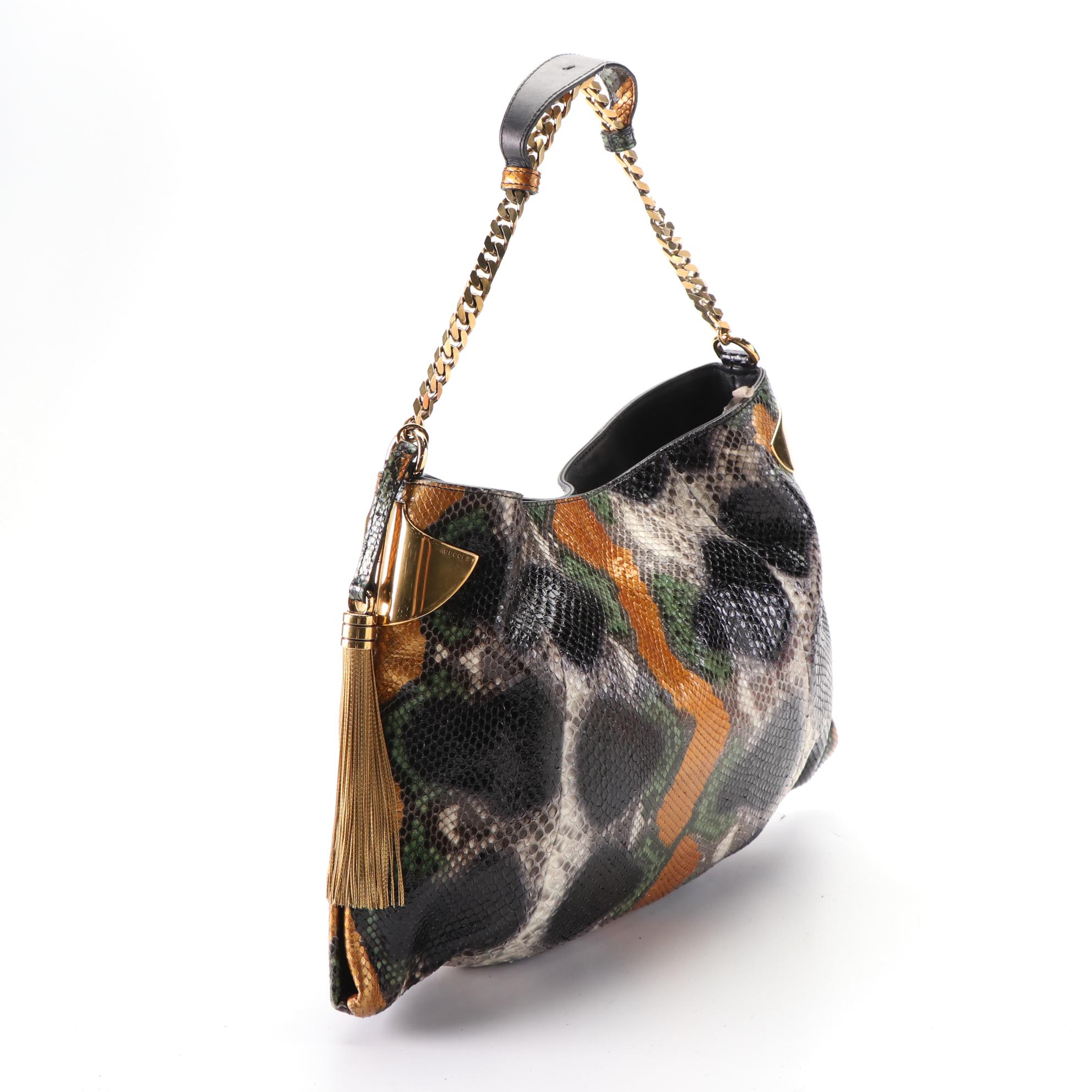 Gucci 1970 Python Hobo Bag