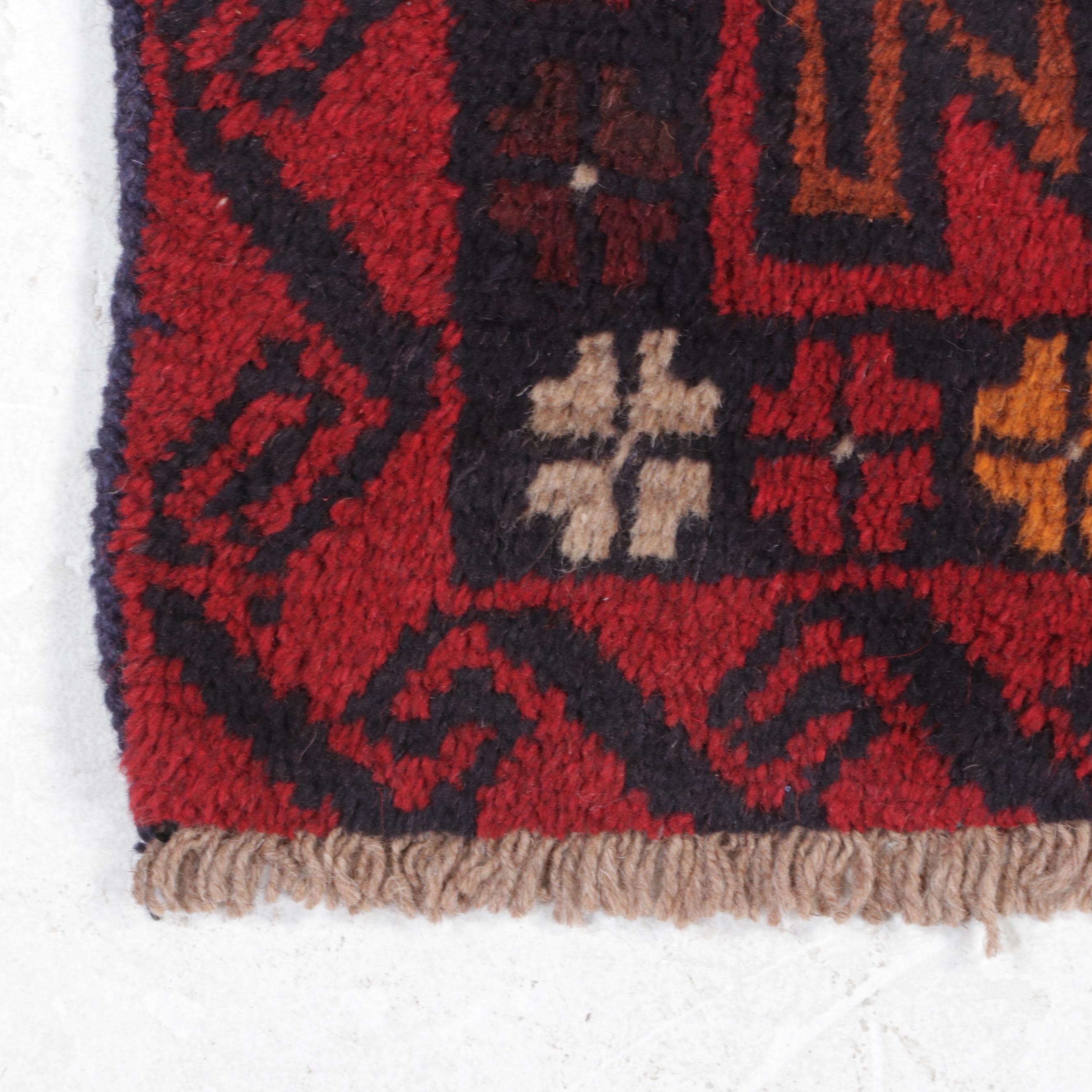 2'9 x 5' Hand-Knotted Afghan Taimani Accent Rug