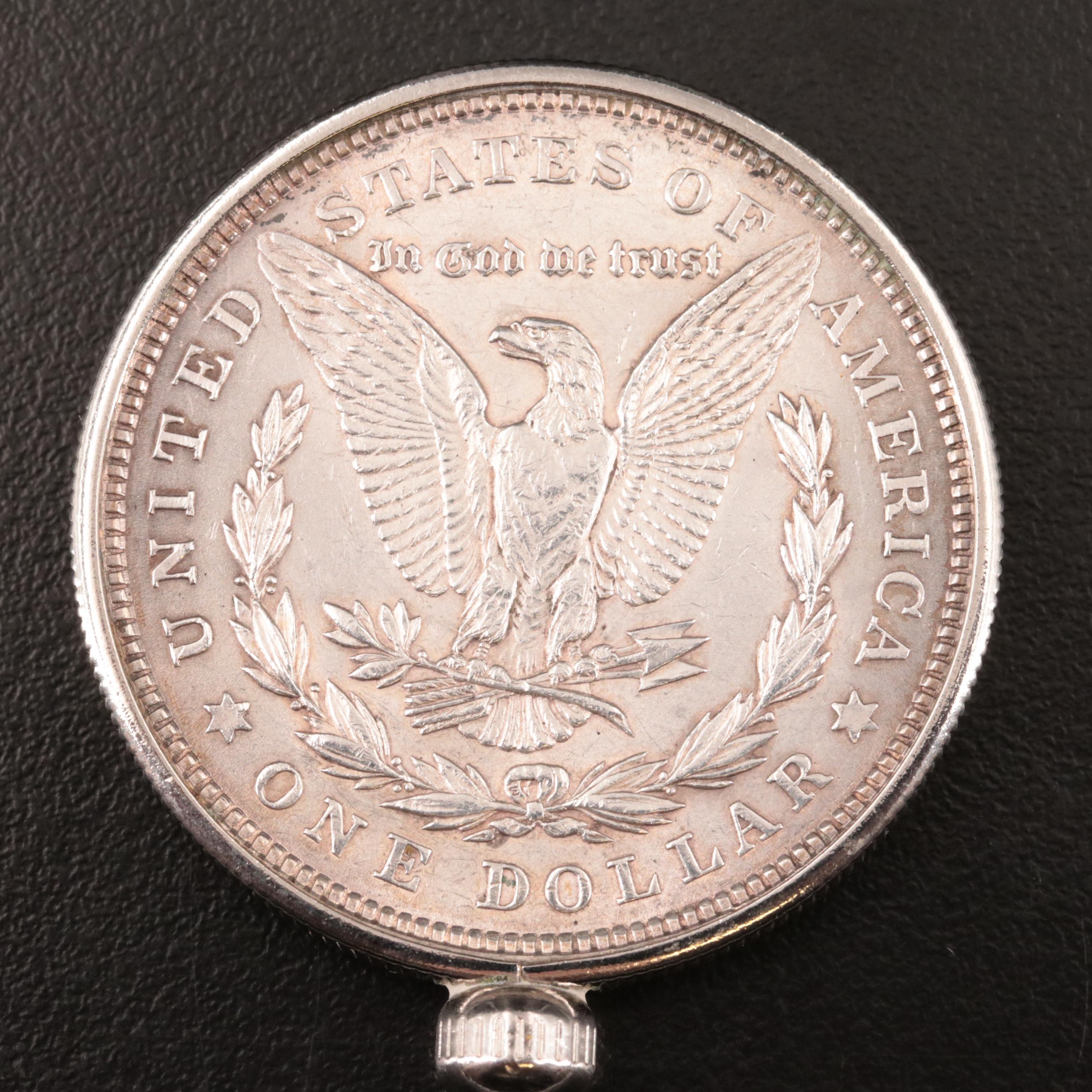 Framed 1921 Morgan Silver Dollar Coin Necklace