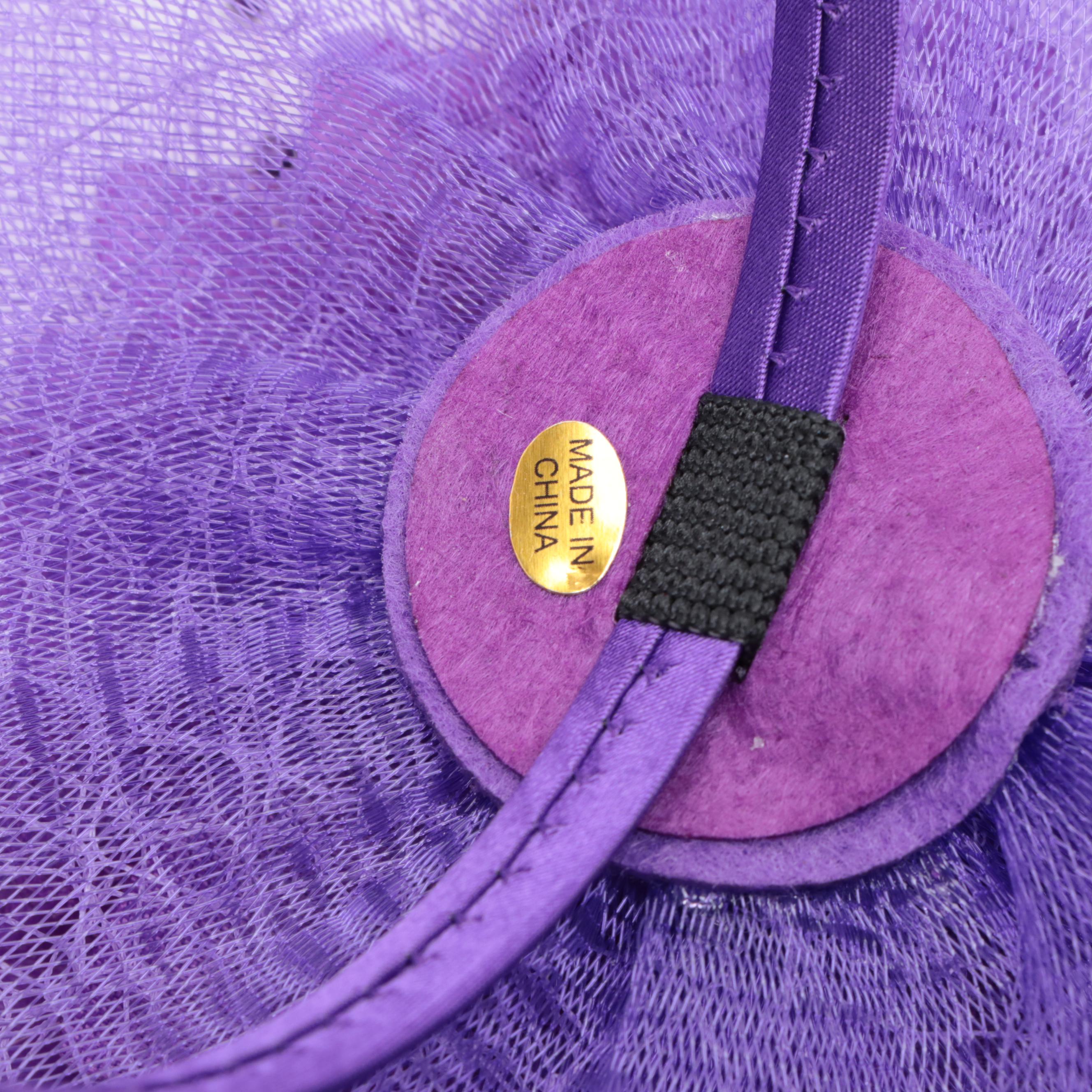 Mesh Ribbon and Feather Embellished Fascinator Handbands/Hats