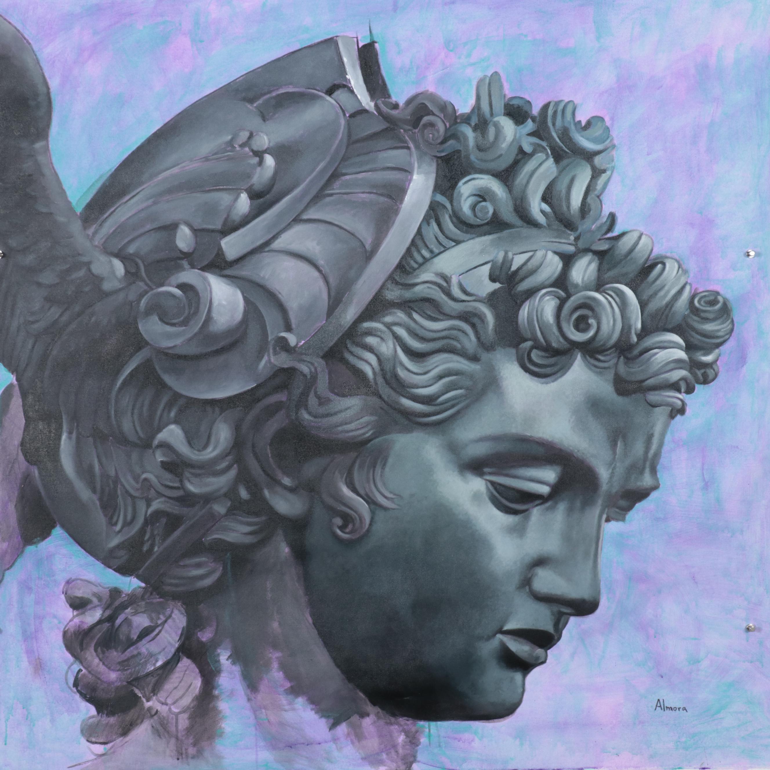 Osmel Almora Miró Oil Painting of Greek Figure