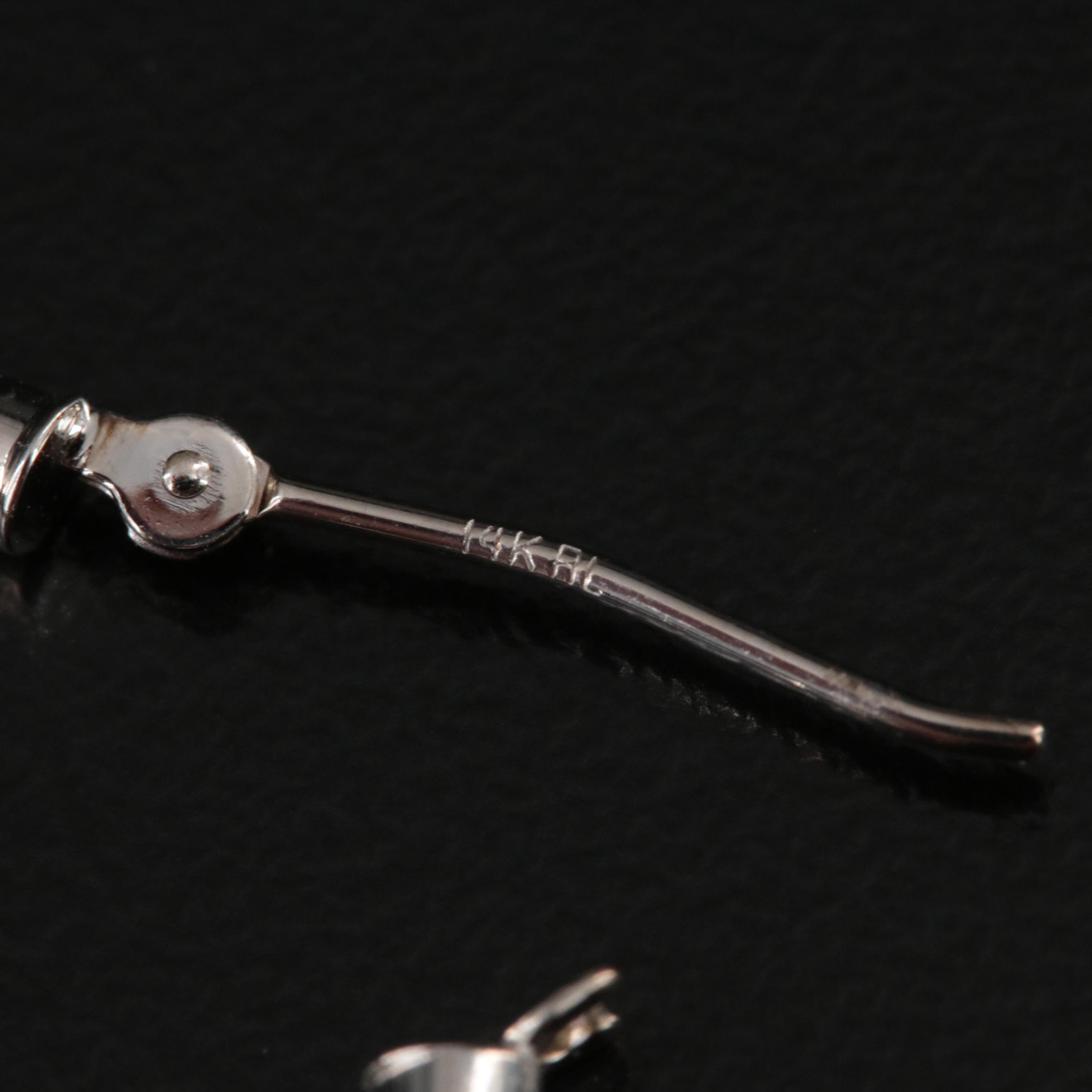 14K Hoop Earrings with Diamond-Cuts