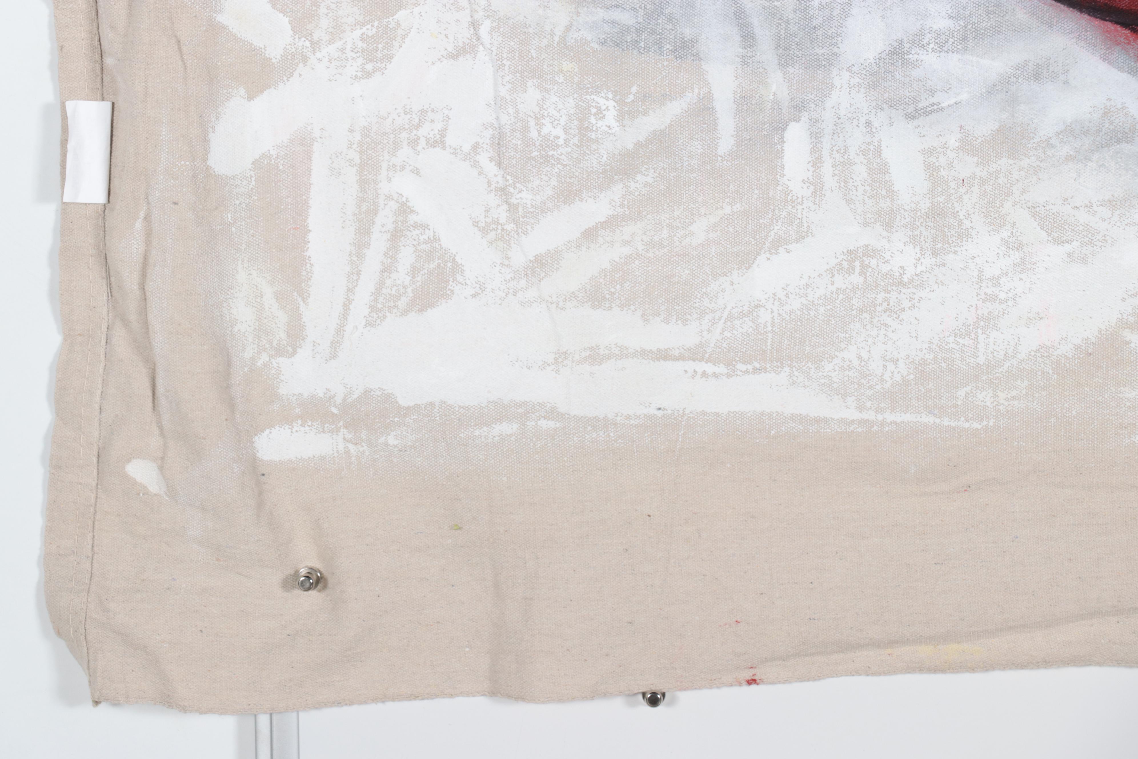 Osmel Almora Miró Stylized Mixed Media Painting of Heart, 2023