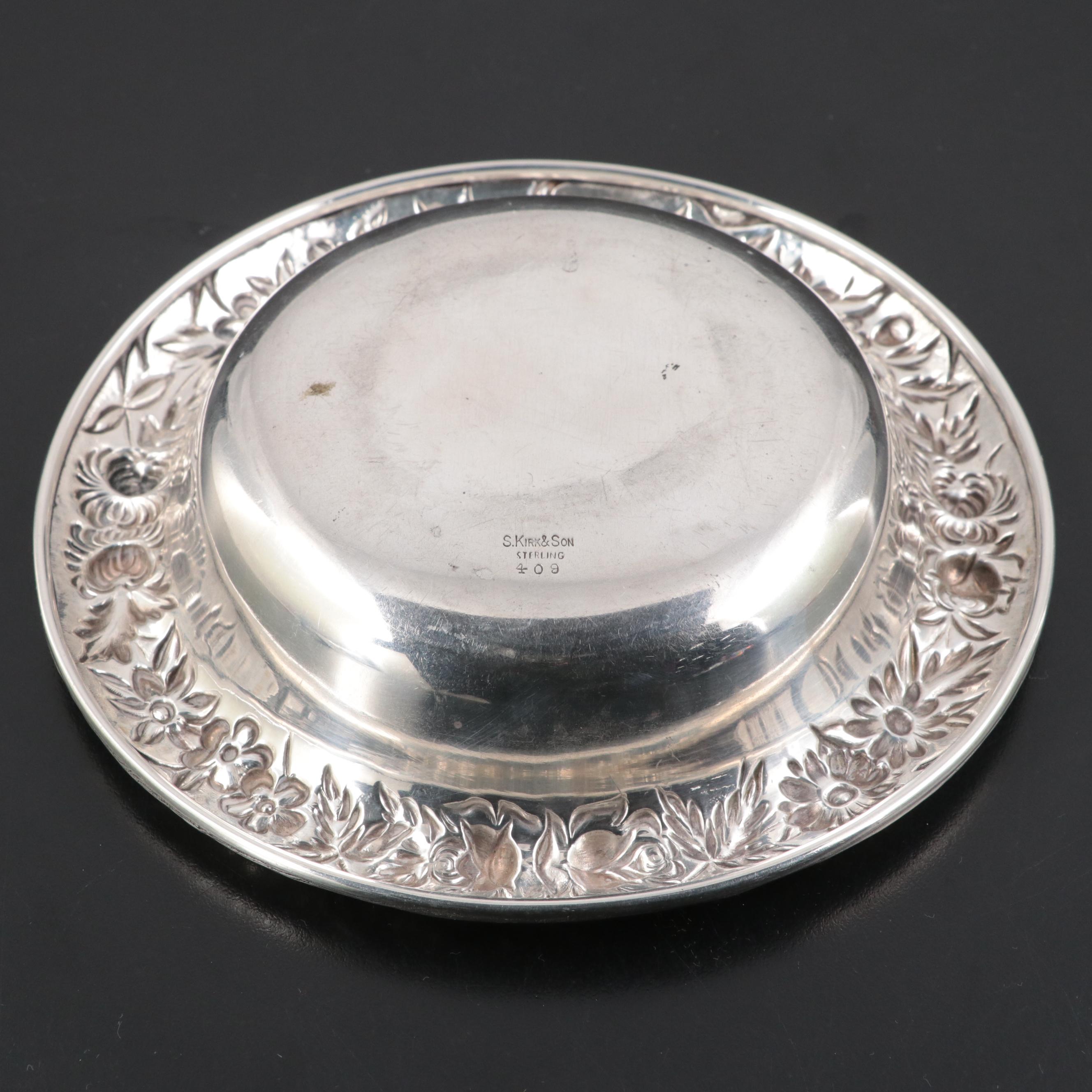 S. Kirk & Son Sterling Silver Bowl with Stieff Sterling Children's Utensils