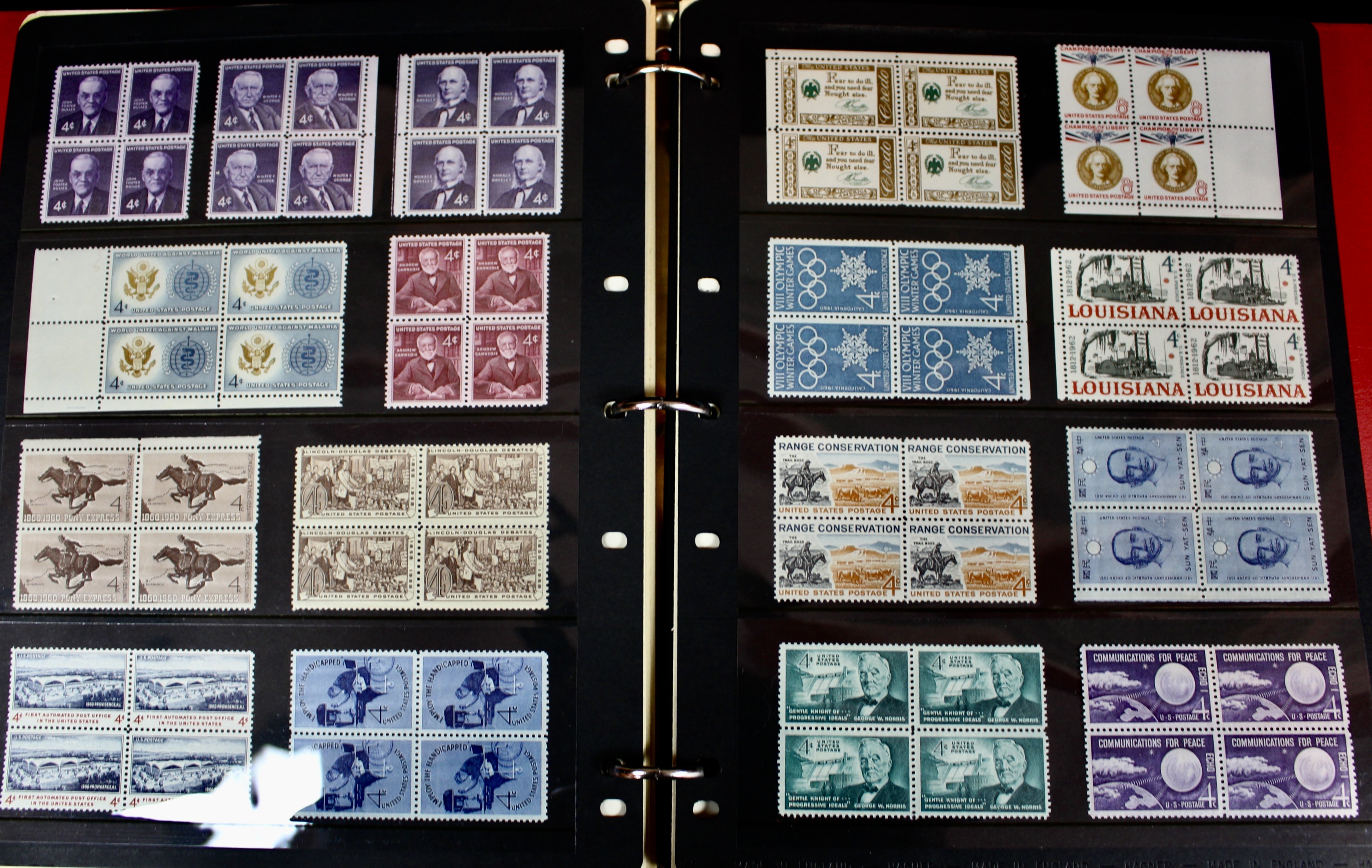 Mint Condition U.S. Postage Stamp Collection, 1950s to 2000s