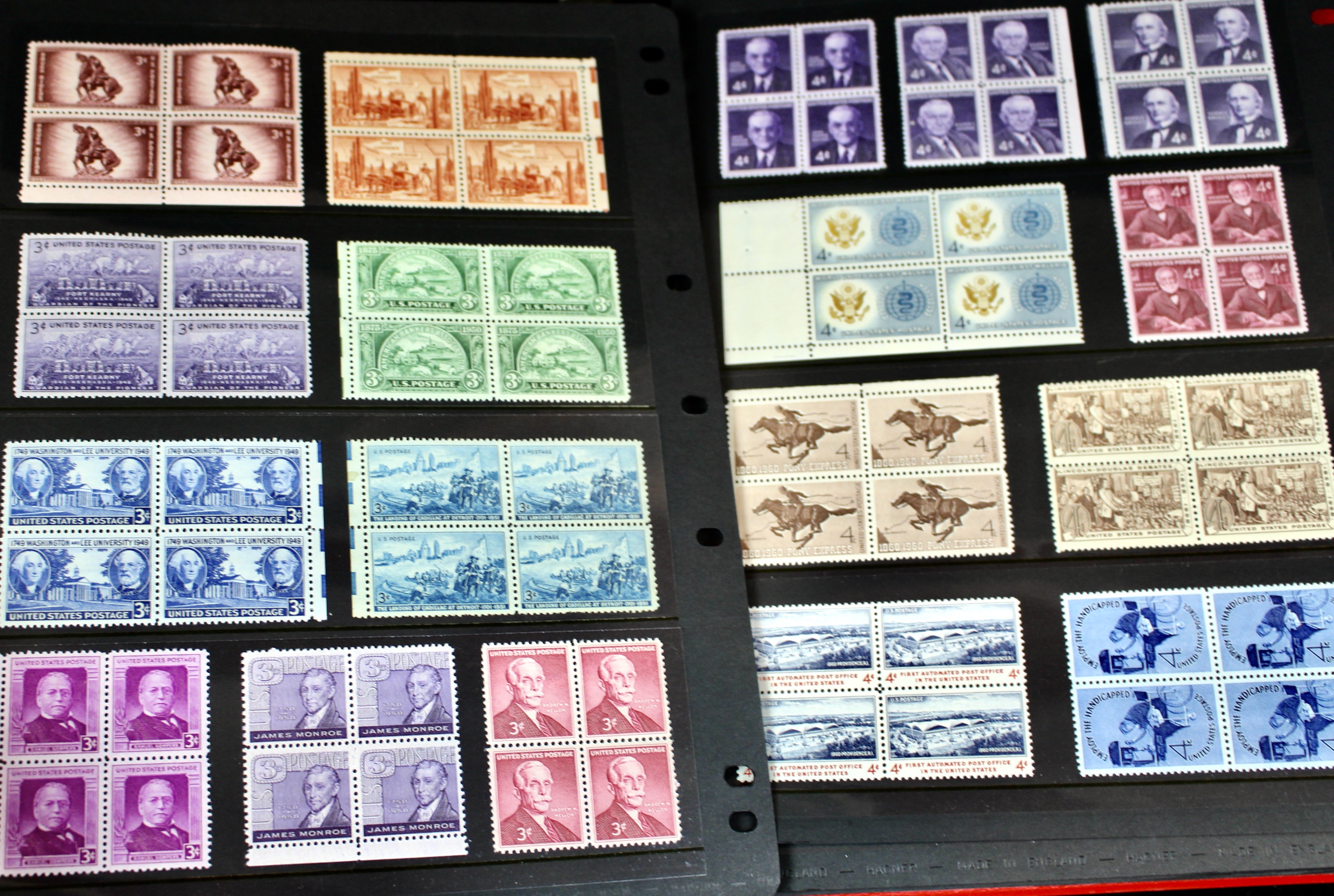 Mint Condition U.S. Postage Stamp Collection, 1950s to 2000s