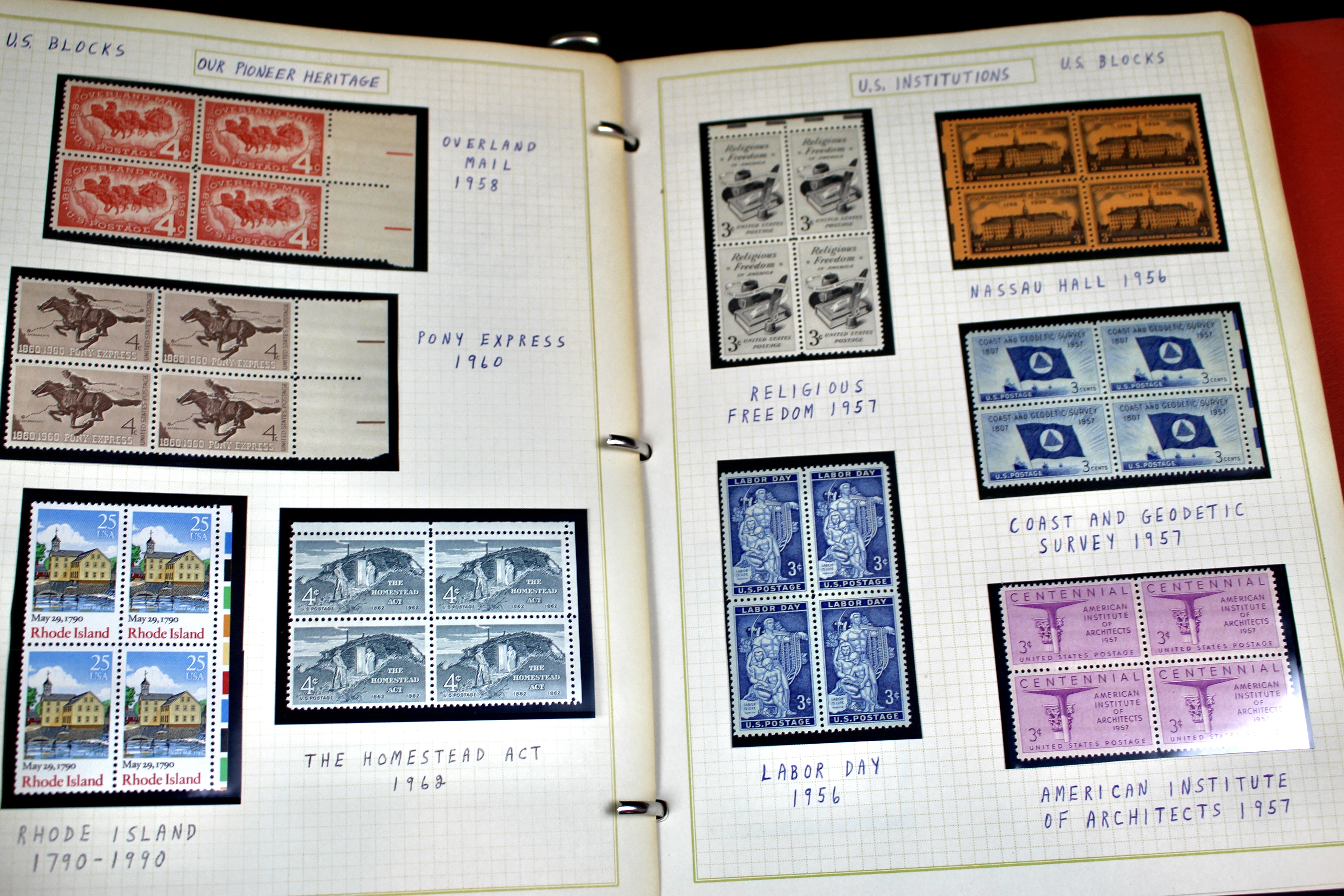 Mint Condition U.S. Postage Stamp Collection, 1950s to 2000s