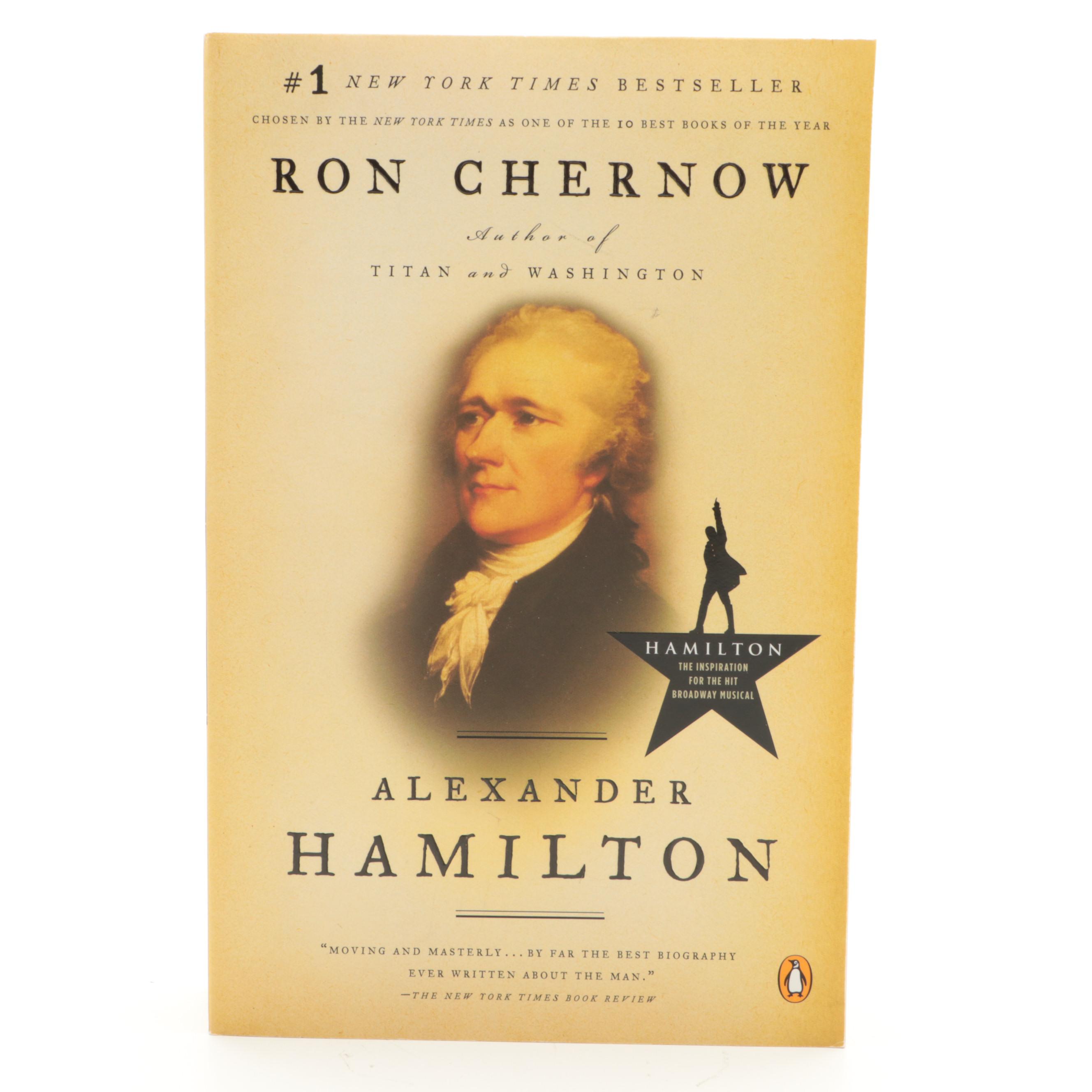 "Alexander Hamilton" by Ron Chernow and More Political Books with Resin Bookends