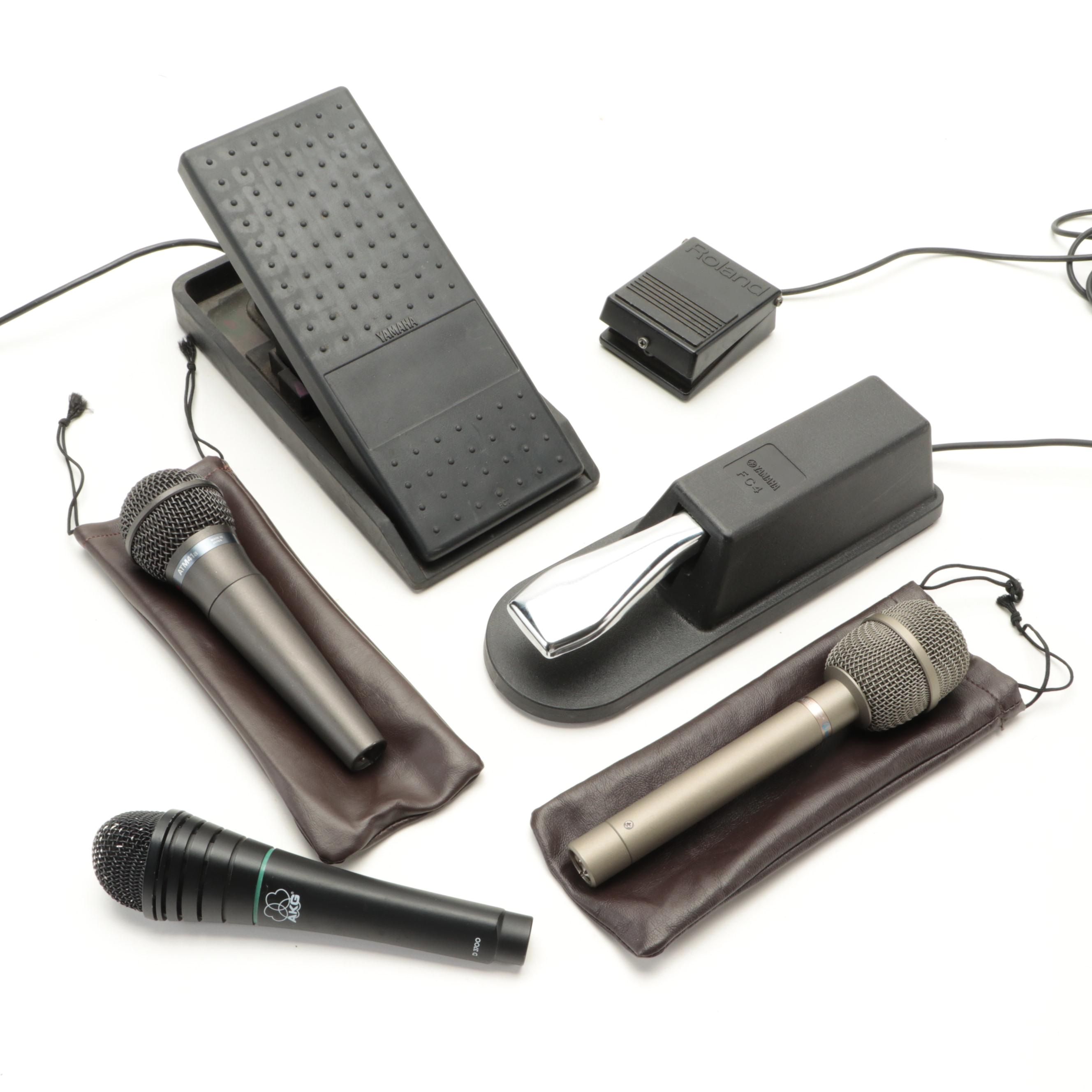 AKG and Audio-Technica Microphones Sustain, Volume and Damper Pedals