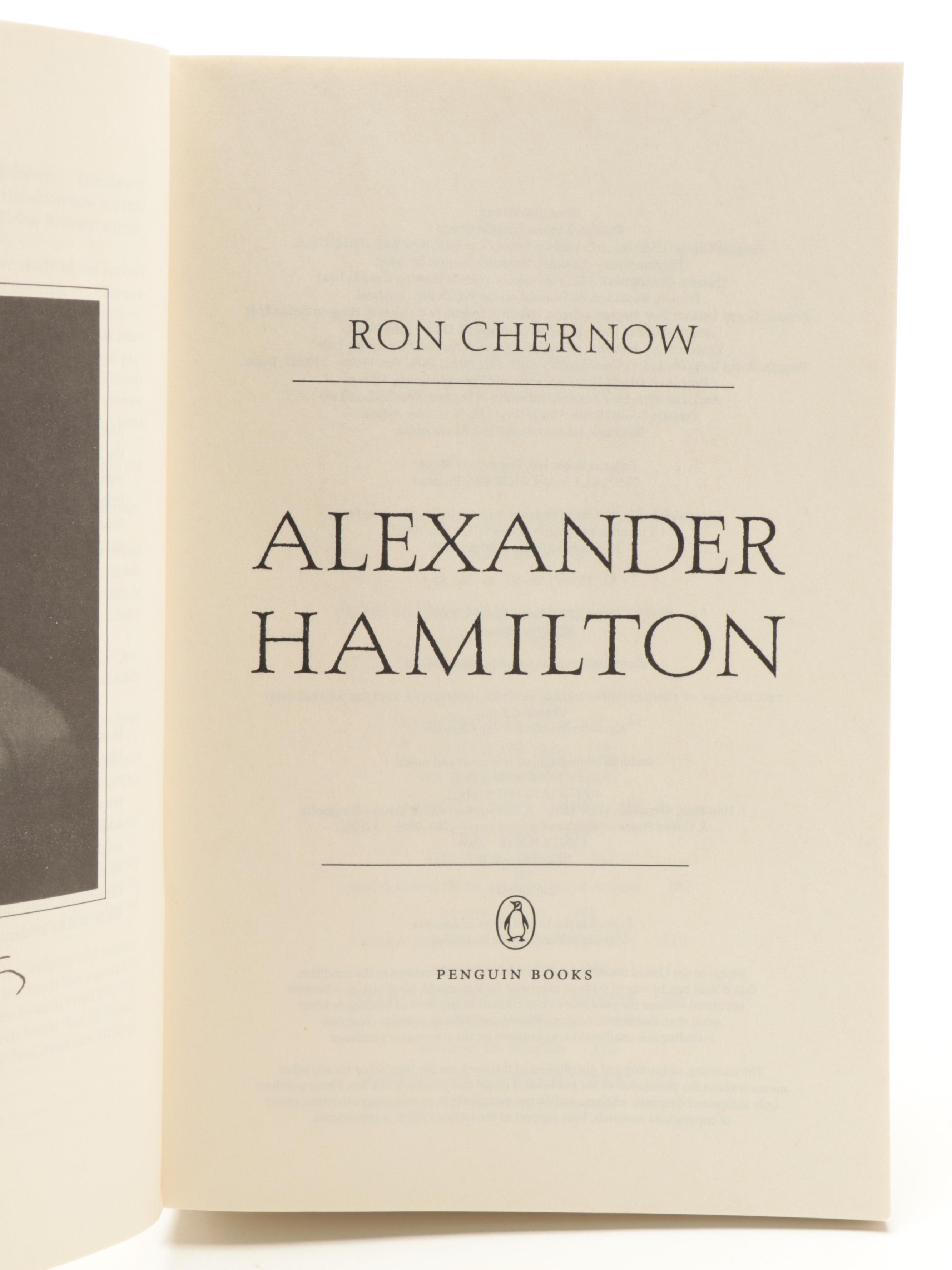 "Alexander Hamilton" by Ron Chernow and More Political Books with Resin Bookends