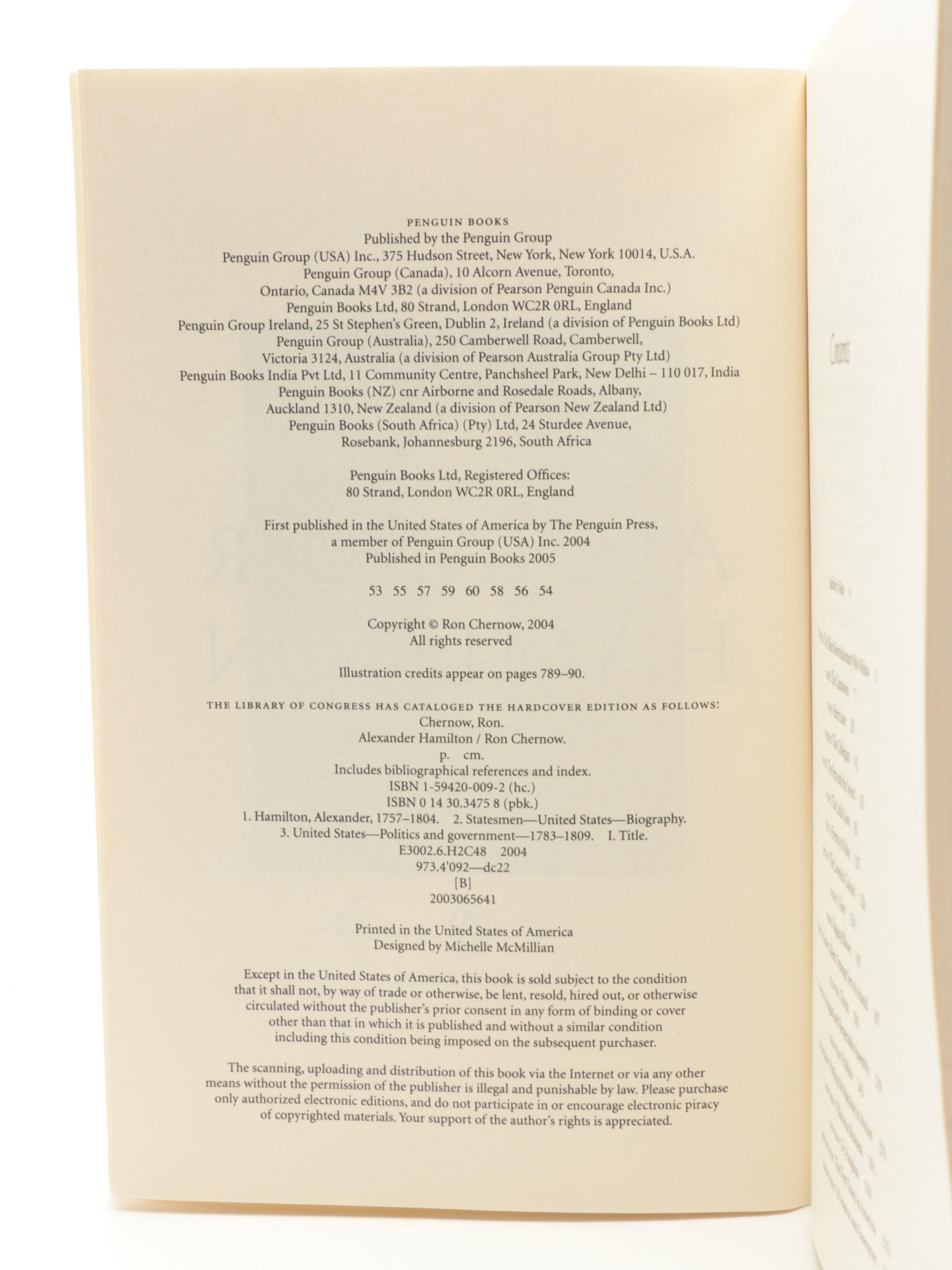 "Alexander Hamilton" by Ron Chernow and More Political Books with Resin Bookends