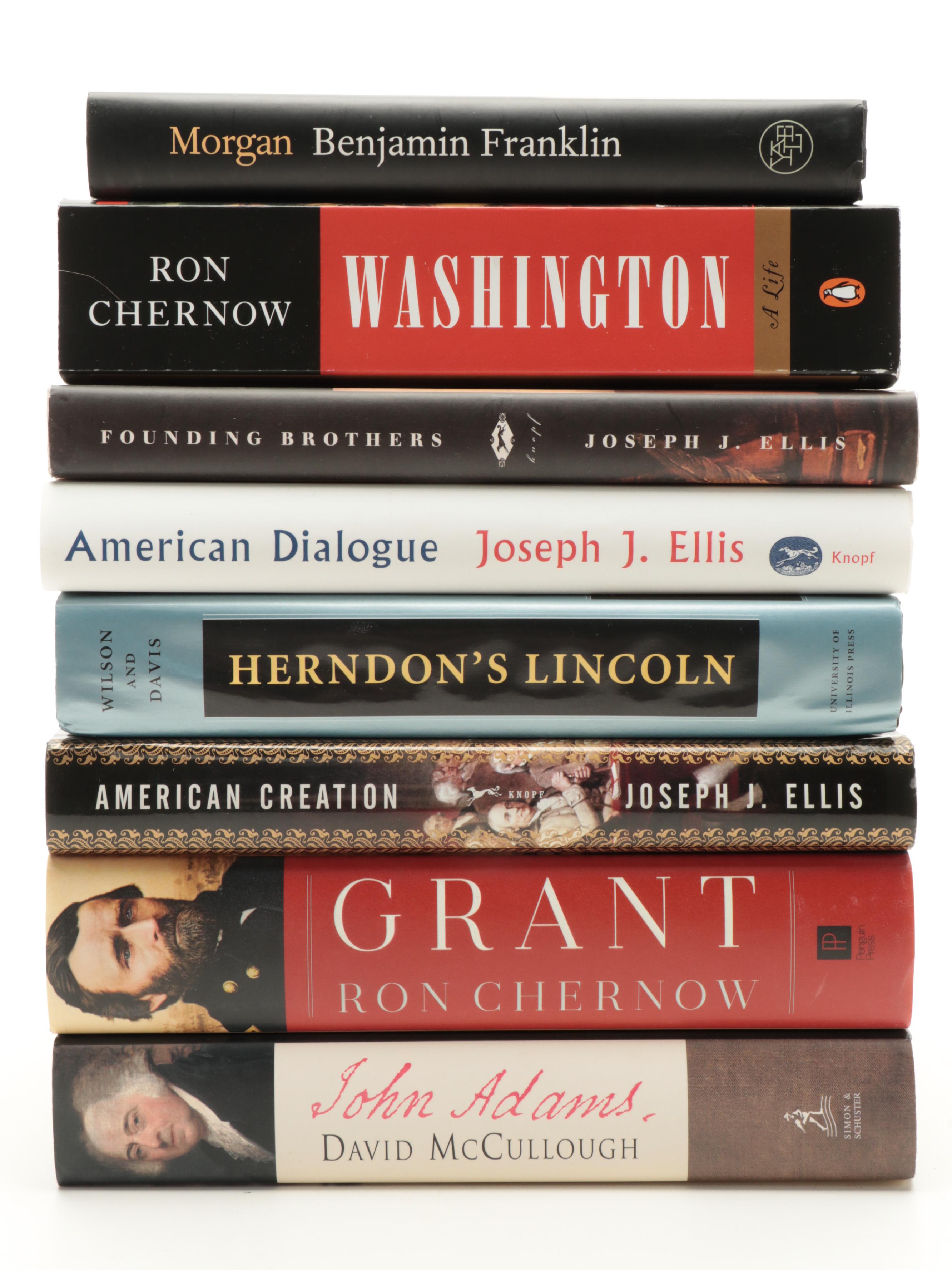 "Alexander Hamilton" by Ron Chernow and More Political Books with Resin Bookends
