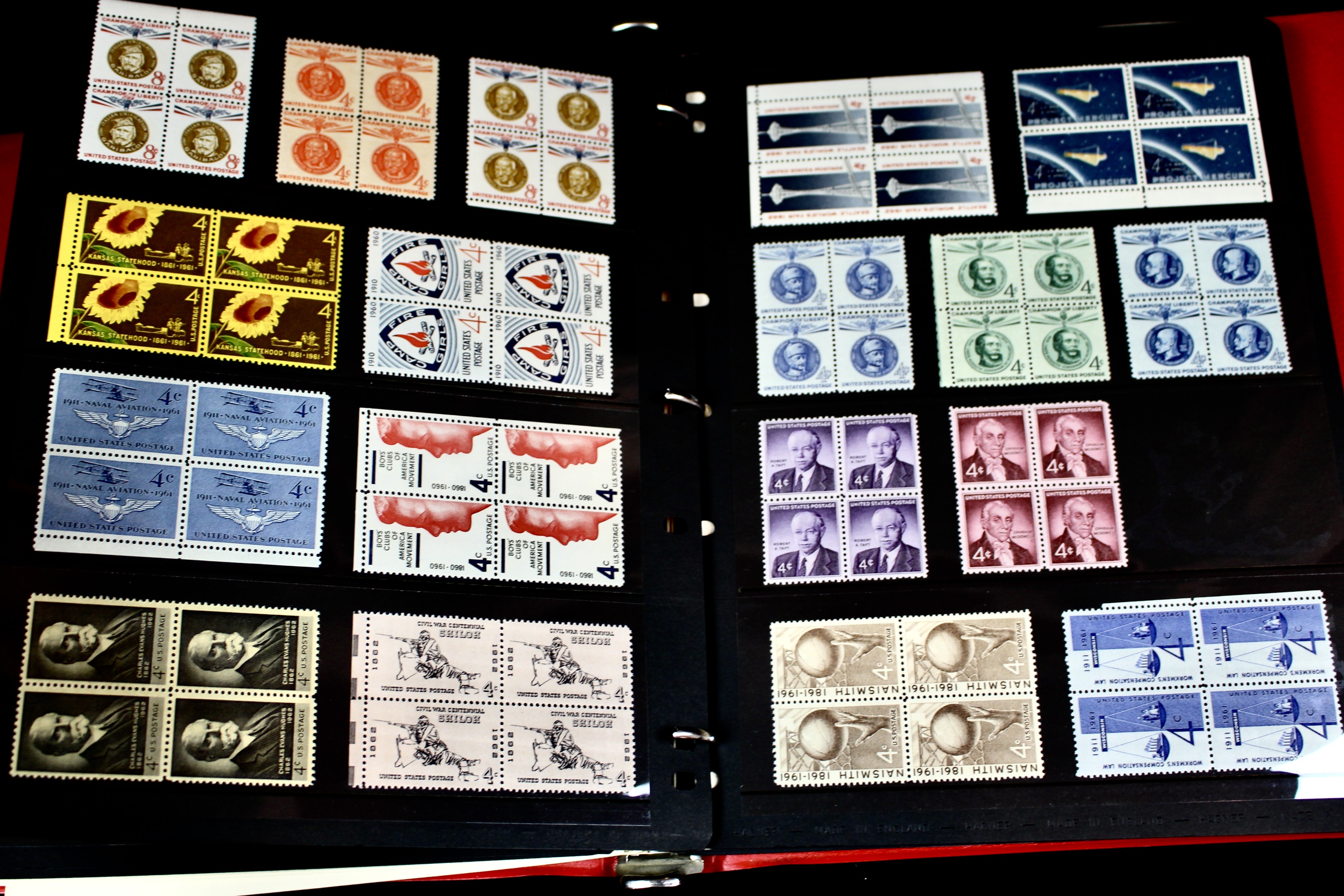 Mint Condition U.S. Postage Stamp Collection, 1950s to 2000s