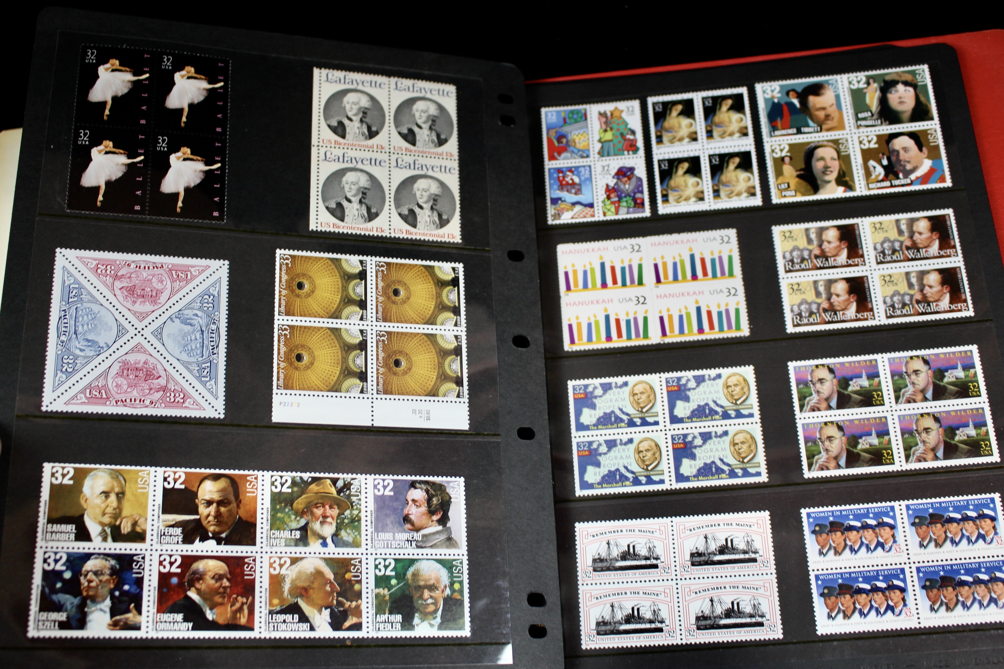 Mint Condition U.S. Postage Stamp Collection, 1950s to 2000s