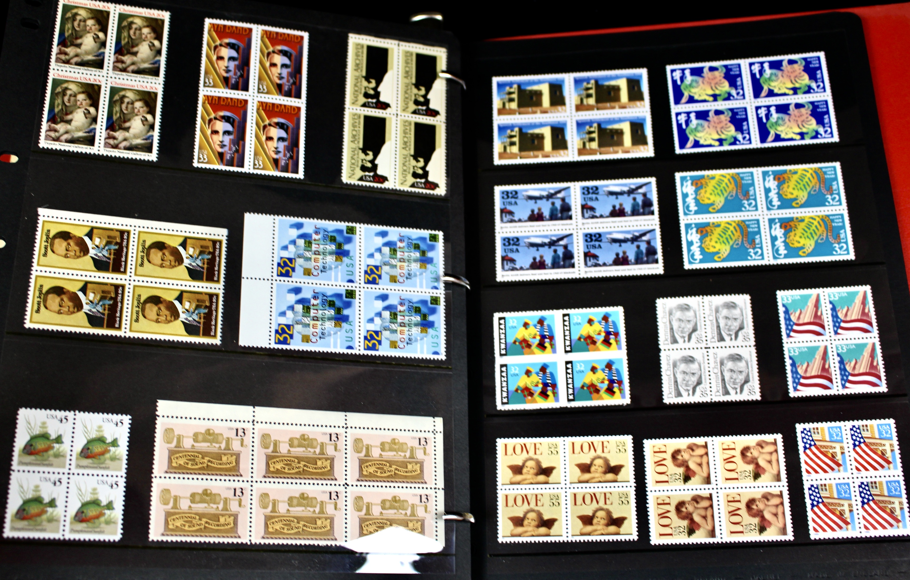 Mint Condition U.S. Postage Stamp Collection, 1950s to 2000s