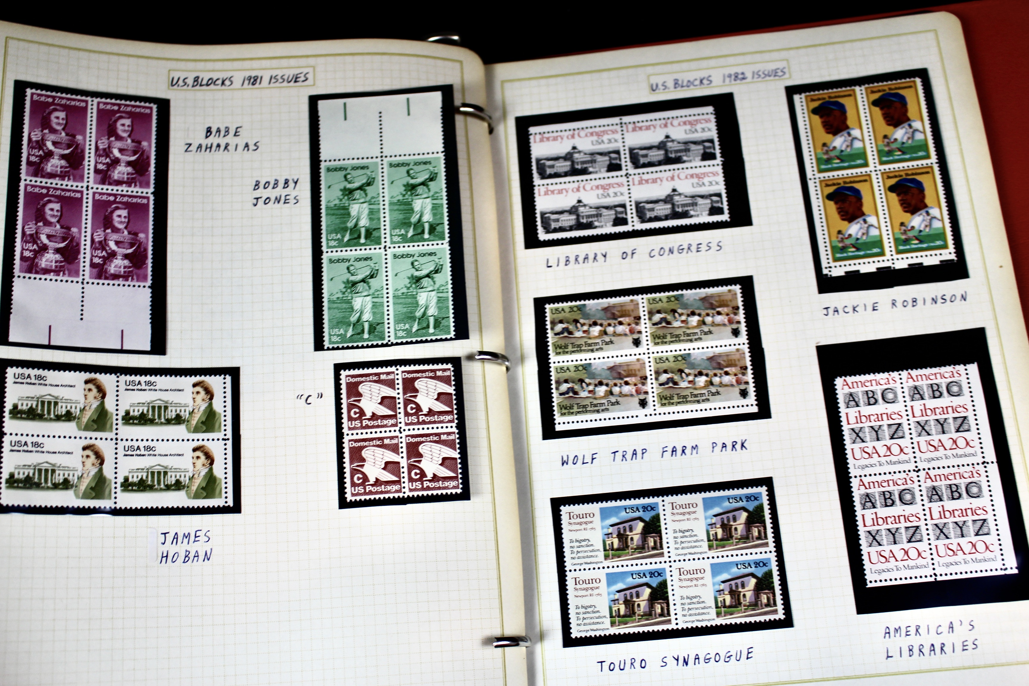 Mint Condition U.S. Postage Stamp Collection, 1950s to 2000s